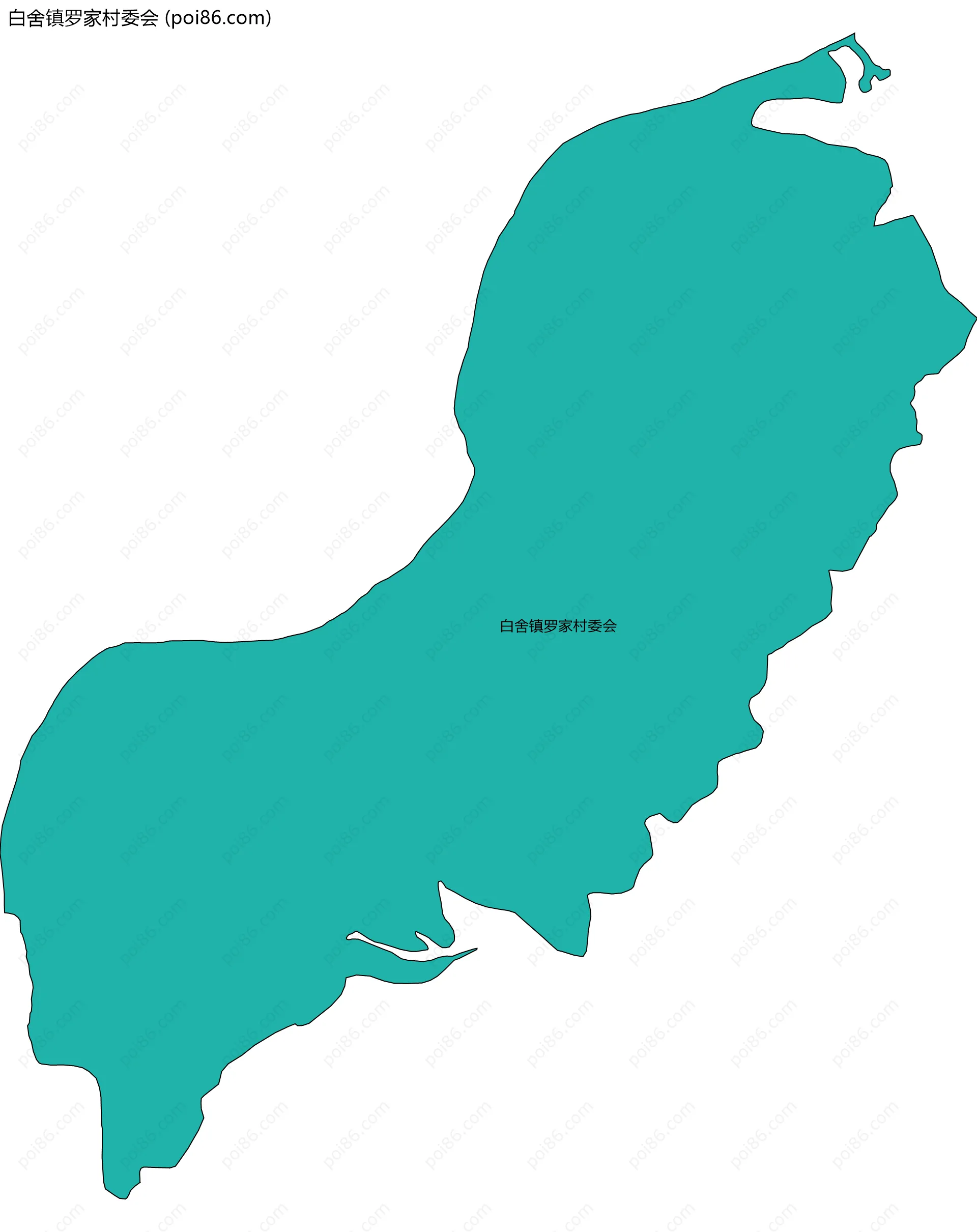 白舍镇罗家村委会边界地图