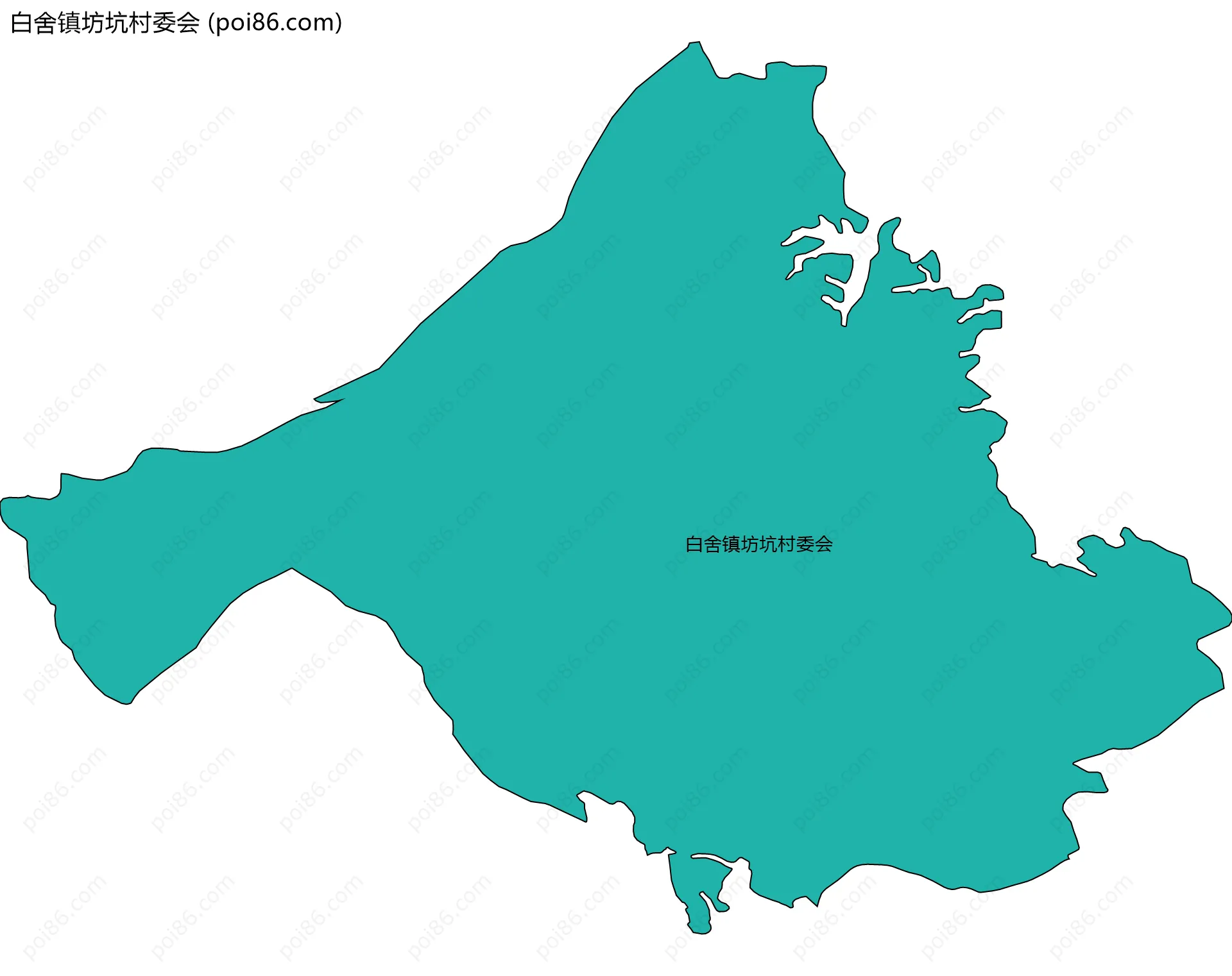 白舍镇坊坑村委会边界地图
