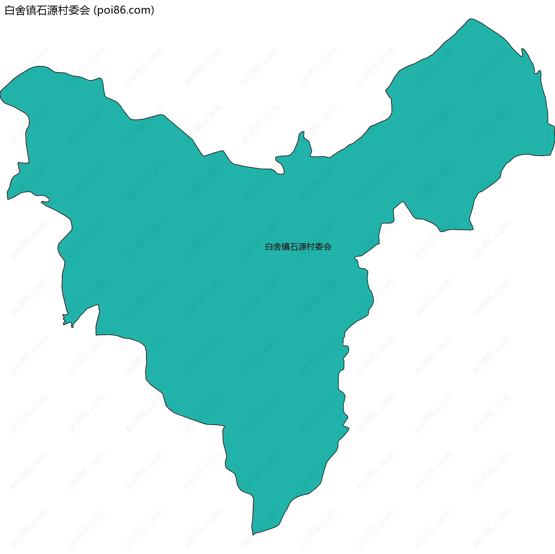 白舍镇石源村委会边界地图
