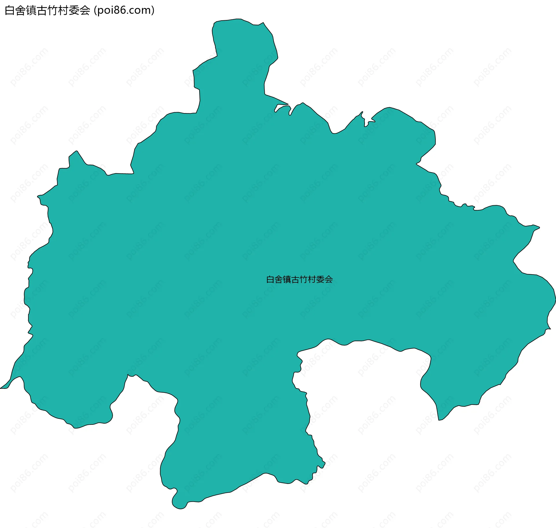 白舍镇古竹村委会边界地图