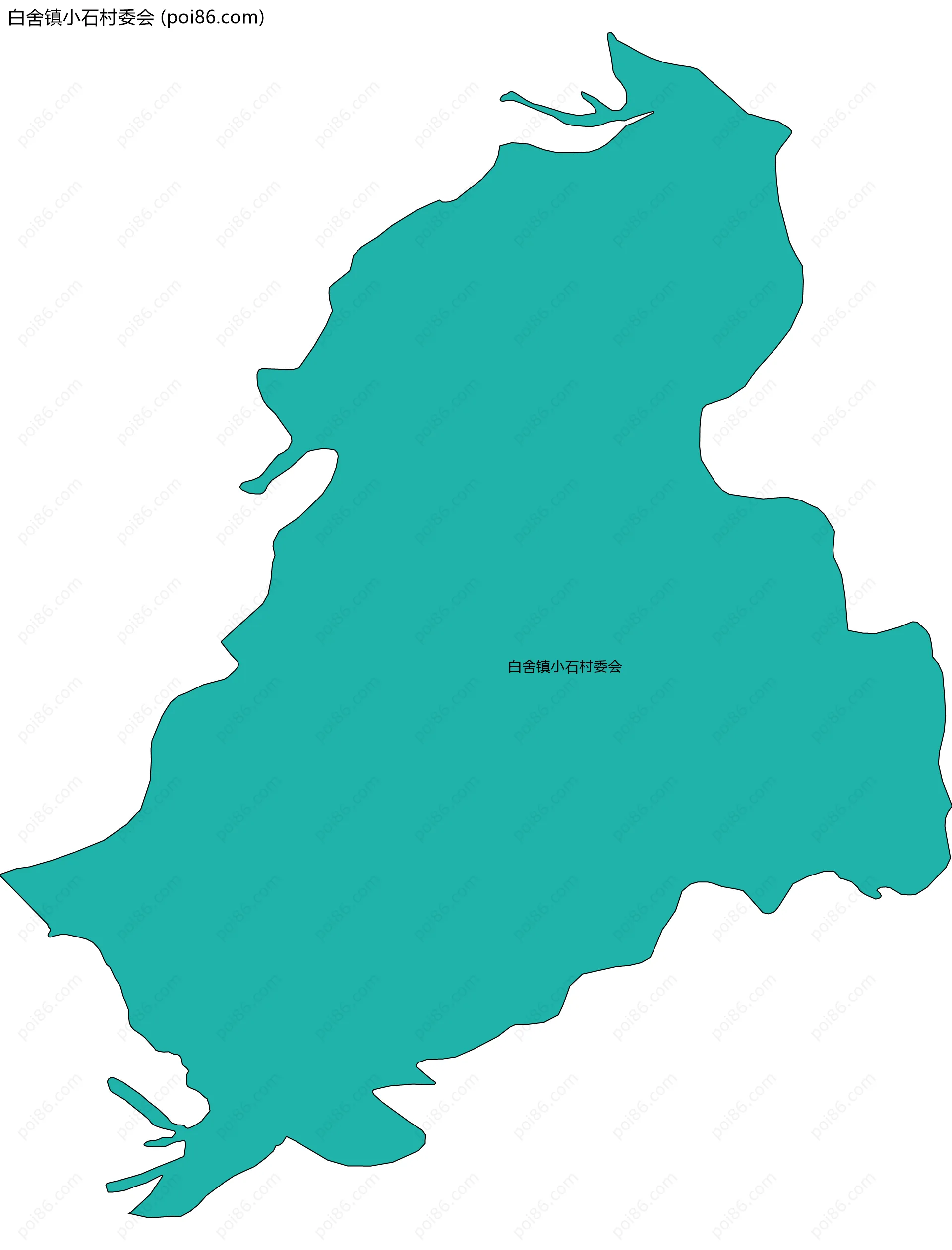 白舍镇小石村委会边界地图