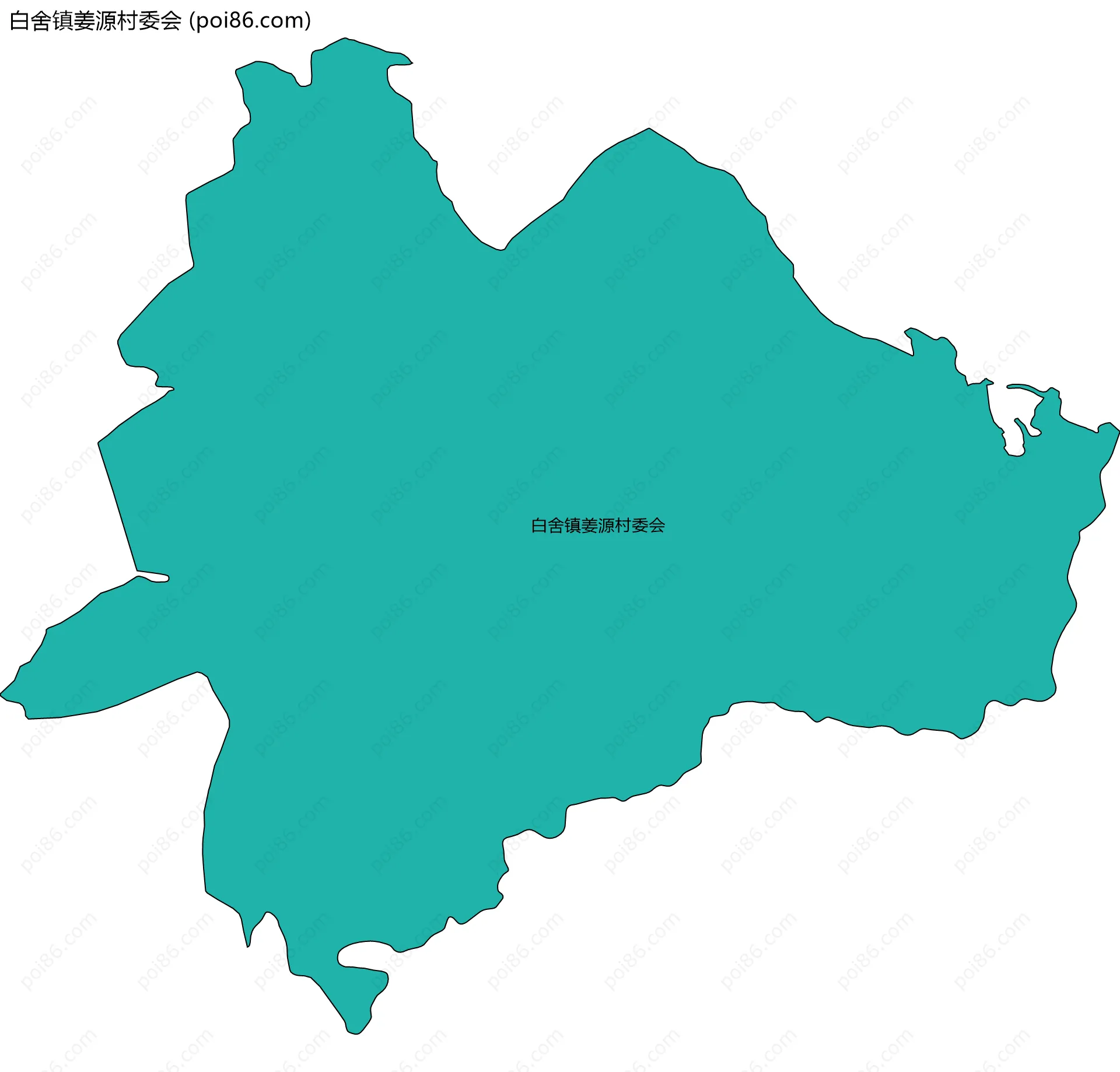 白舍镇姜源村委会边界地图