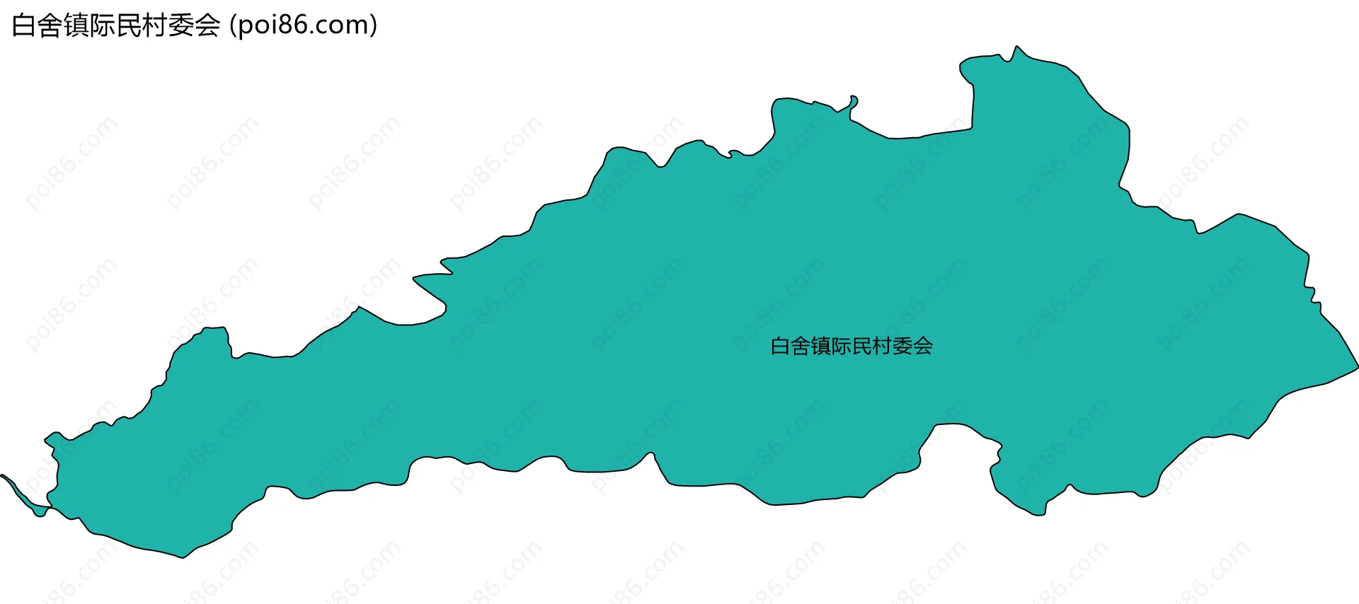 白舍镇际民村委会边界地图