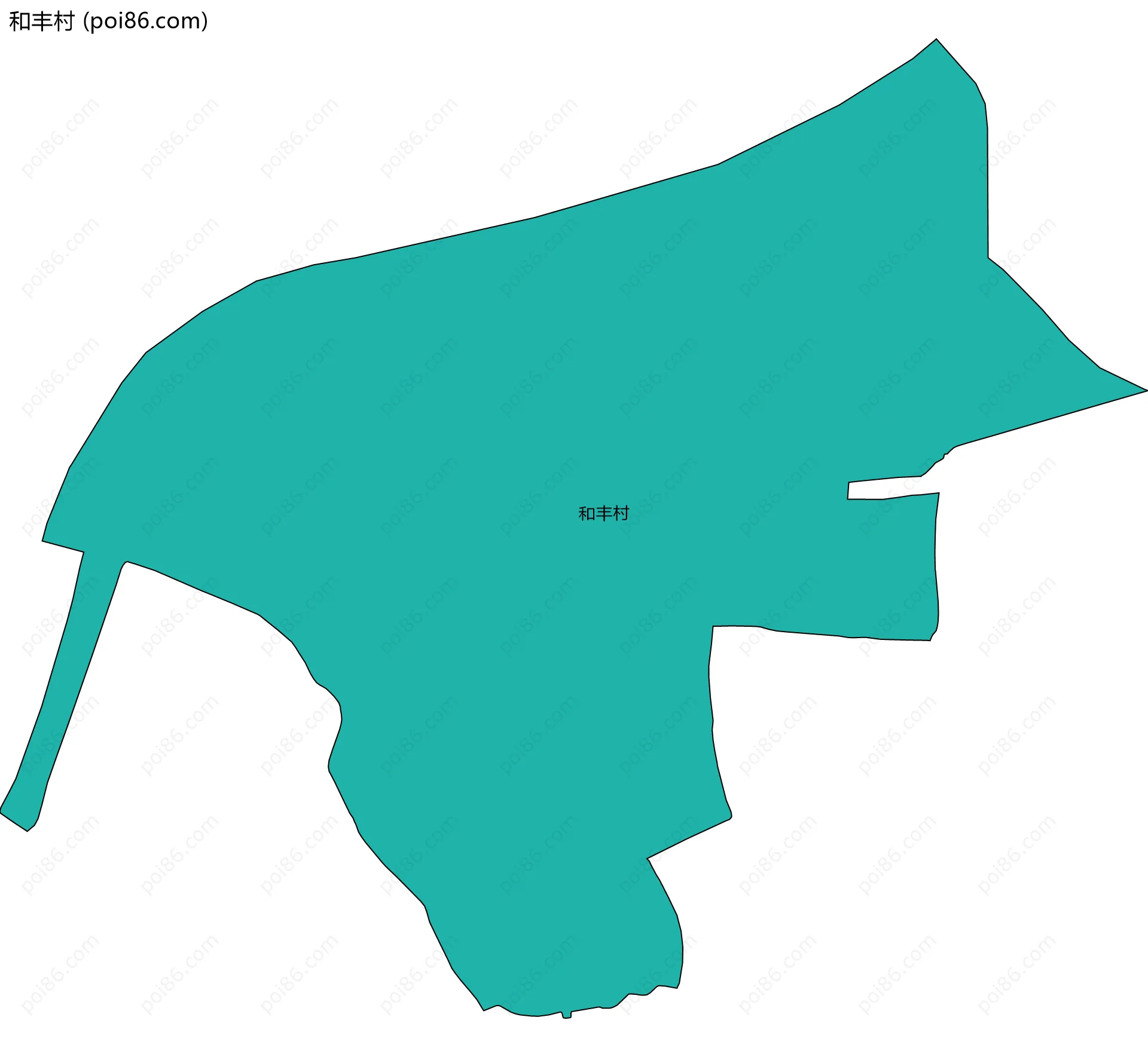 和丰村边界地图