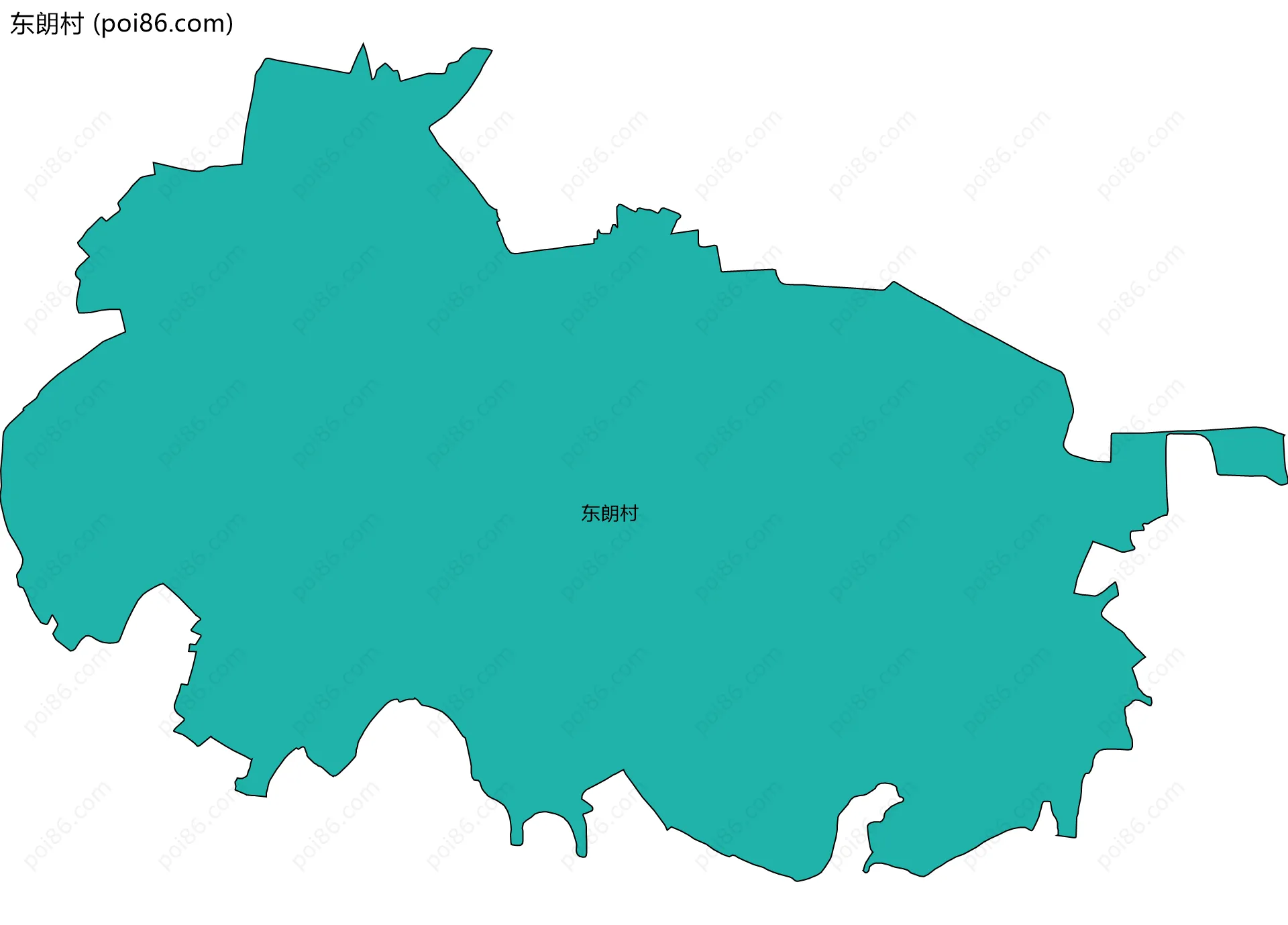 东朗村边界地图
