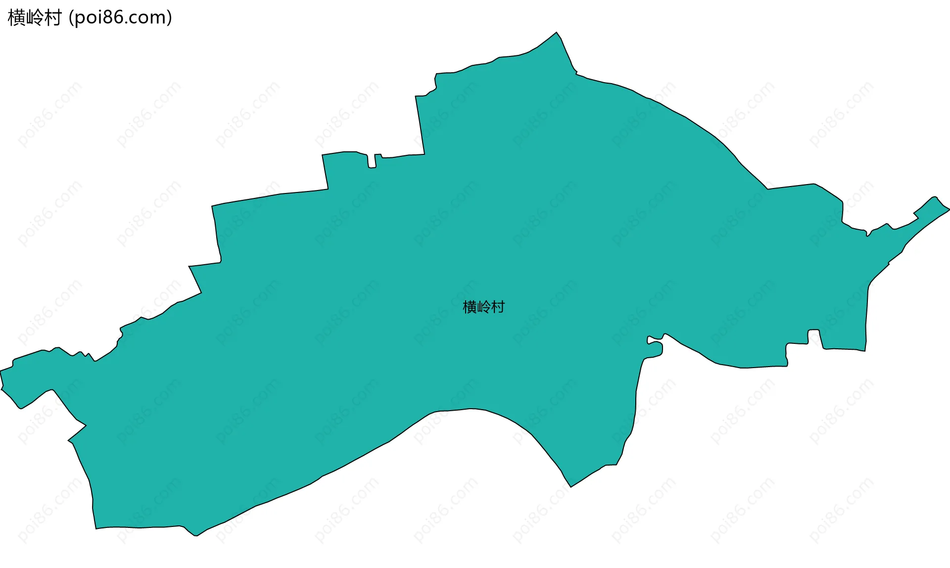 横岭村边界地图