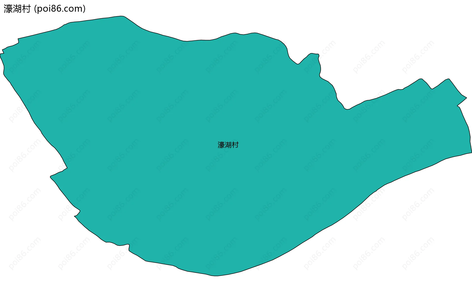 濠湖村边界地图