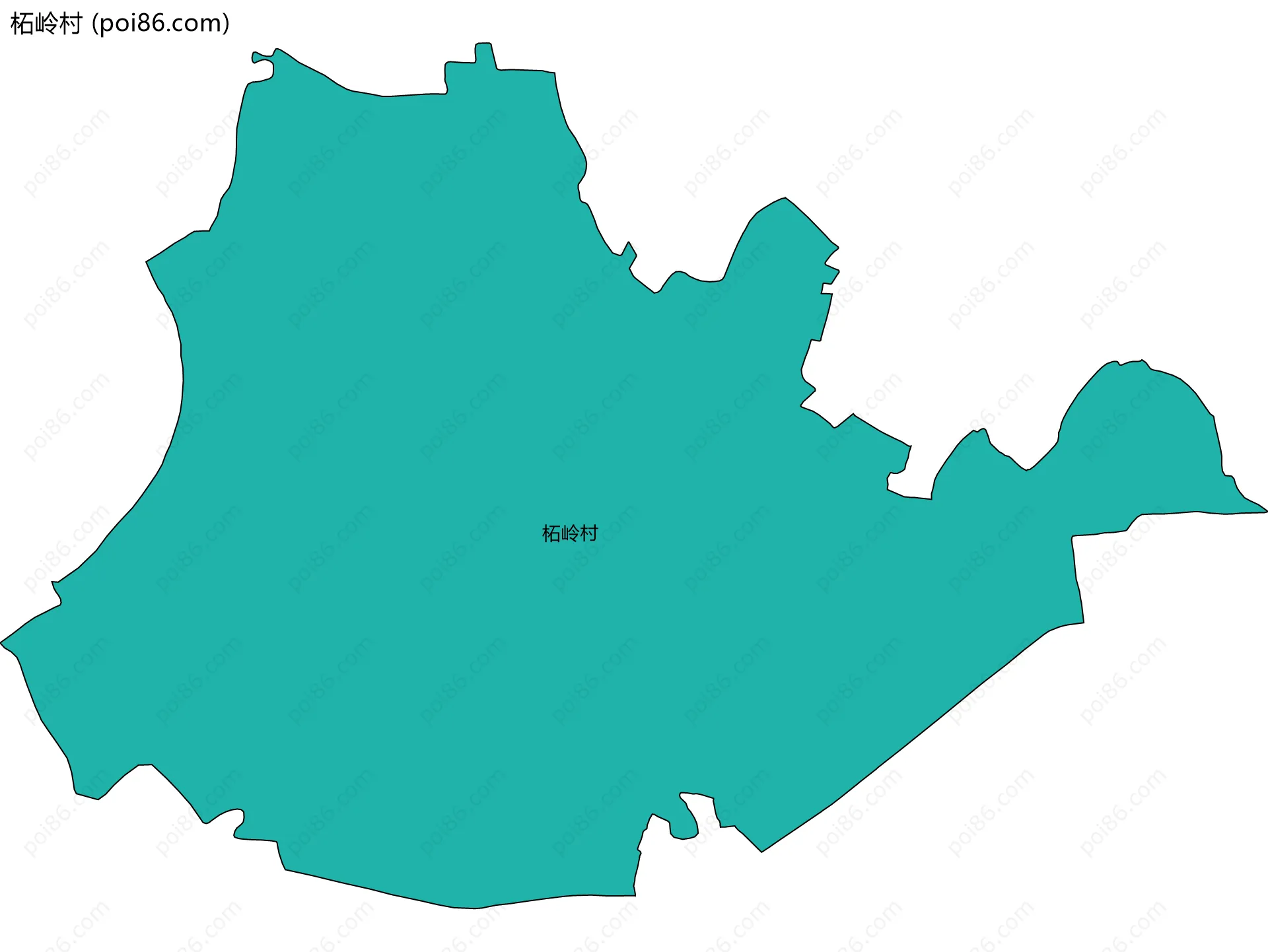 柘岭村边界地图