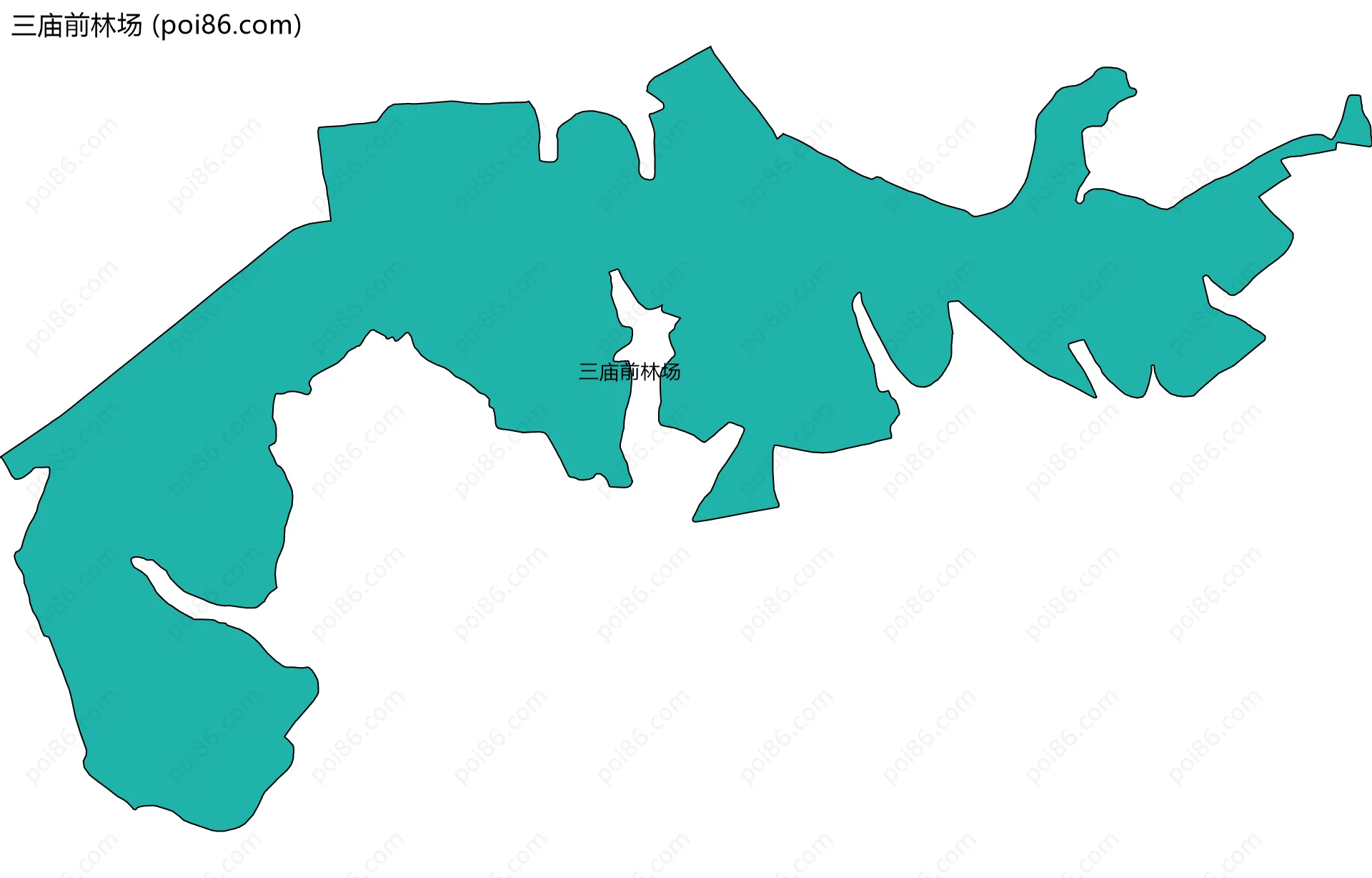 三庙前林场边界地图