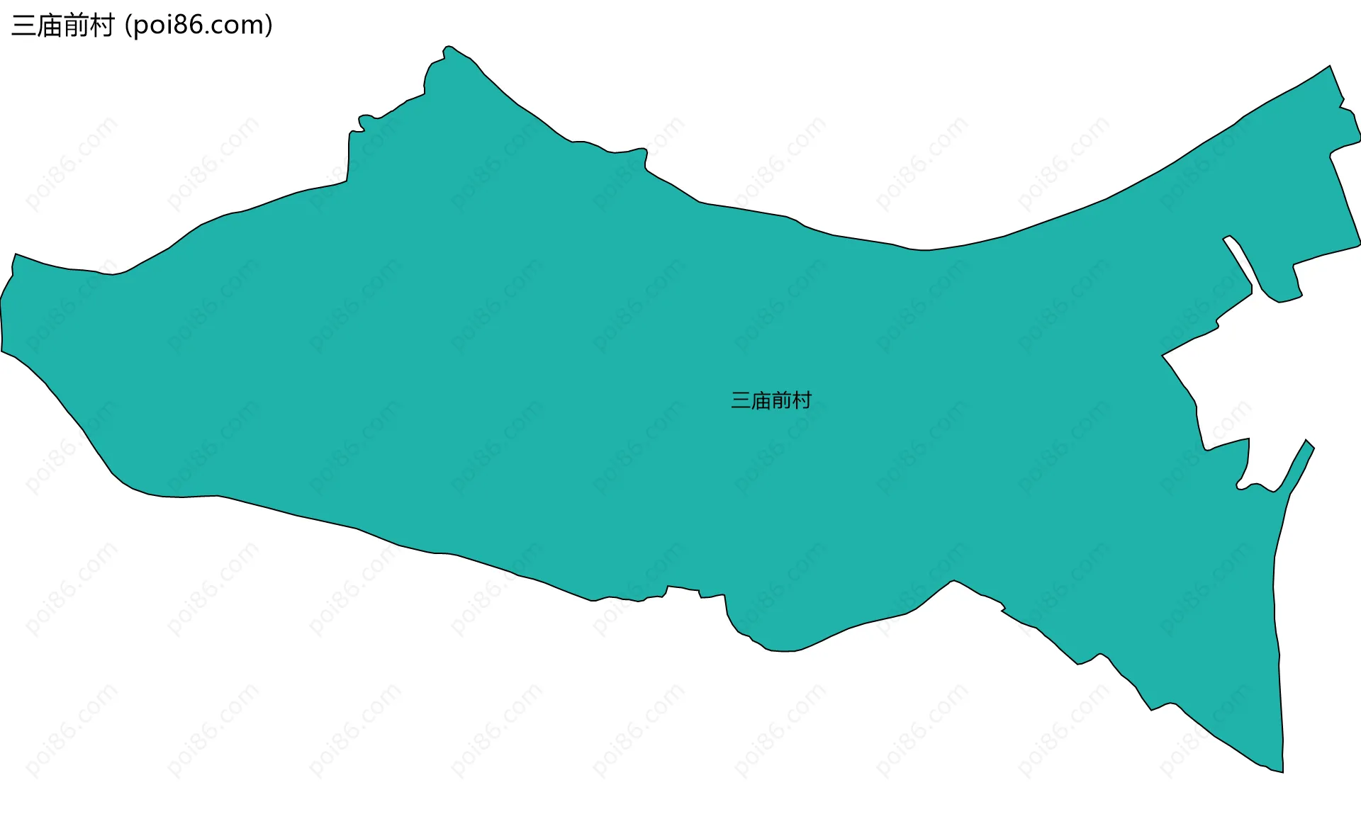 三庙前村边界地图