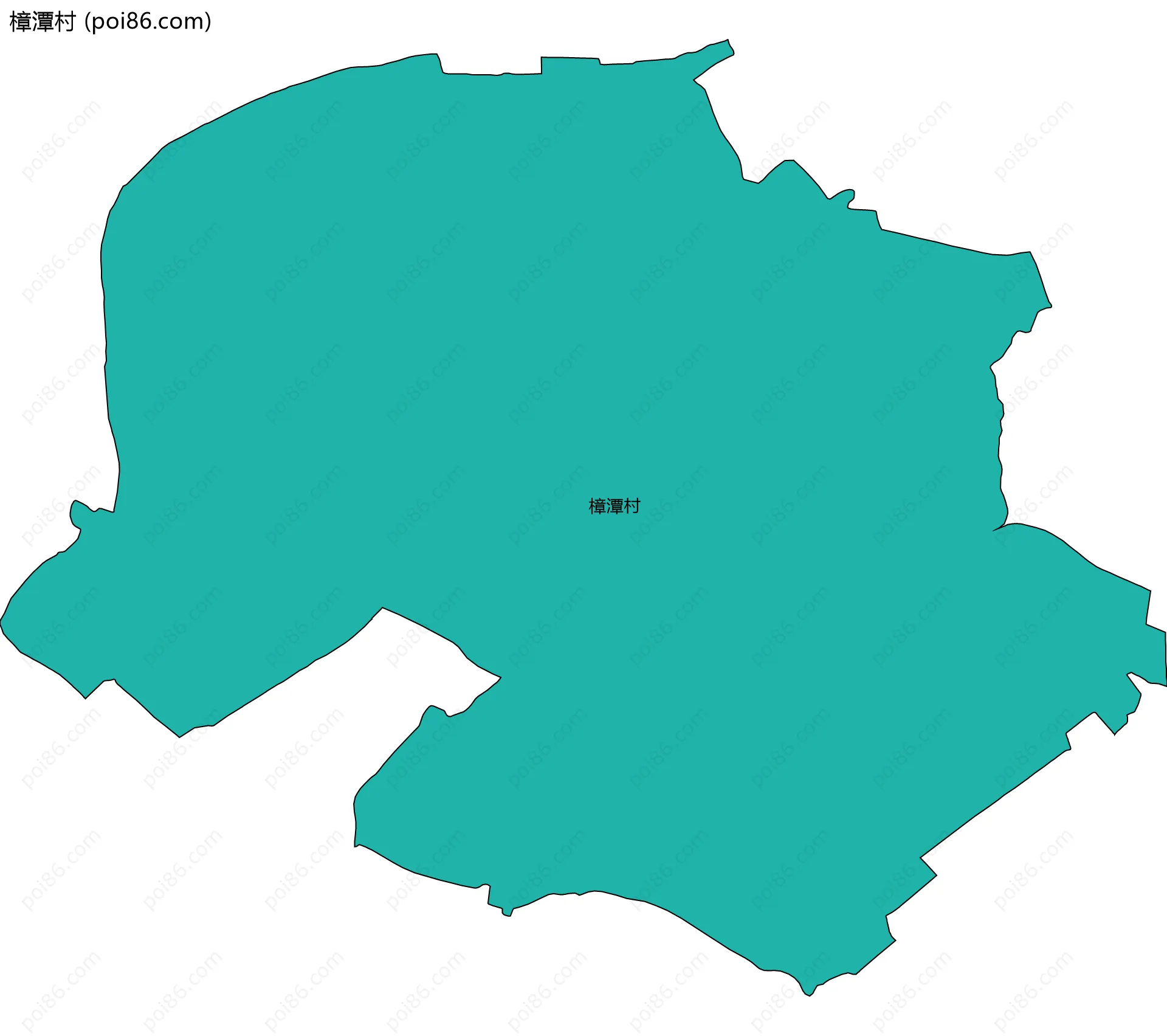 樟潭村边界地图