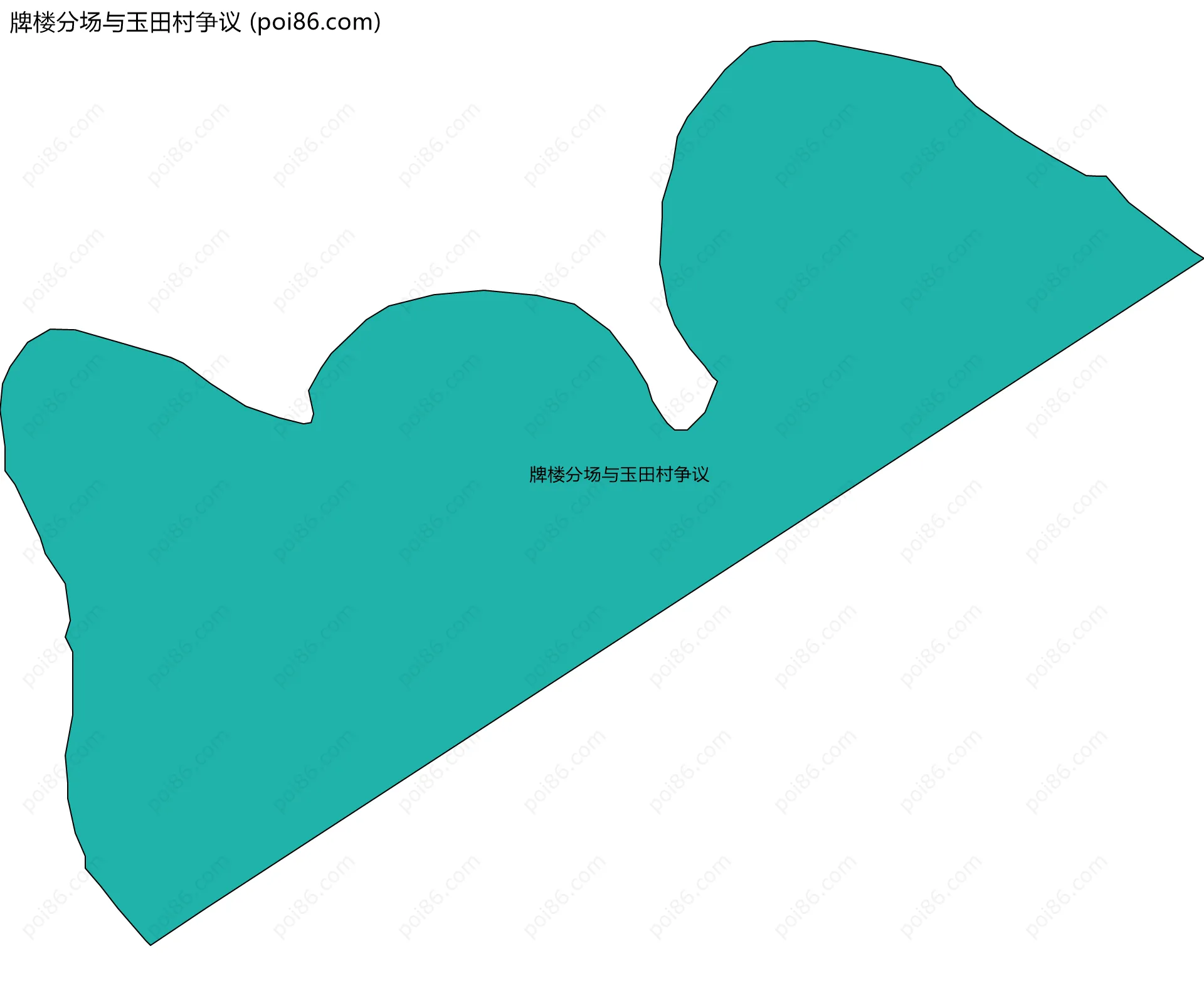 牌楼分场与玉田村争议边界地图