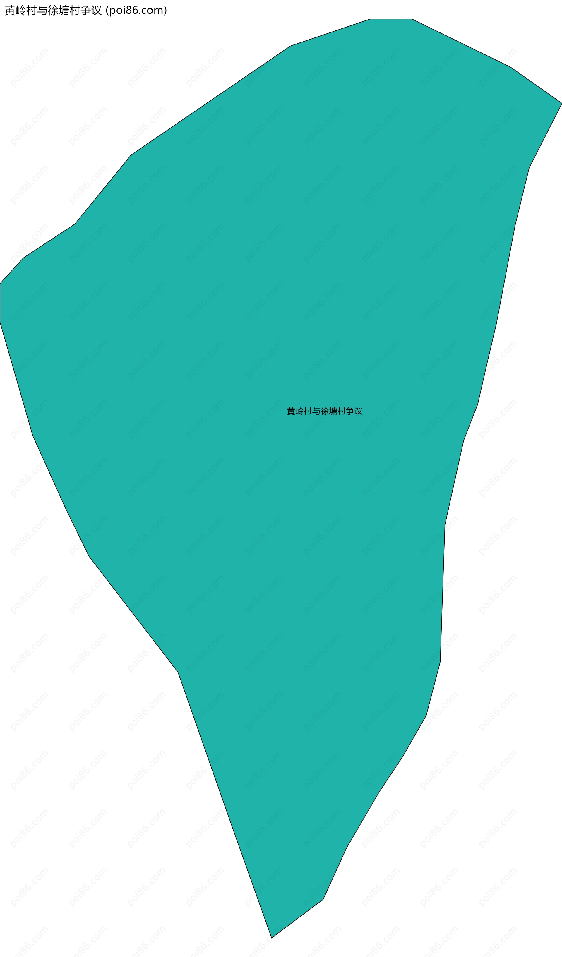 黄岭村与徐塘村争议边界地图