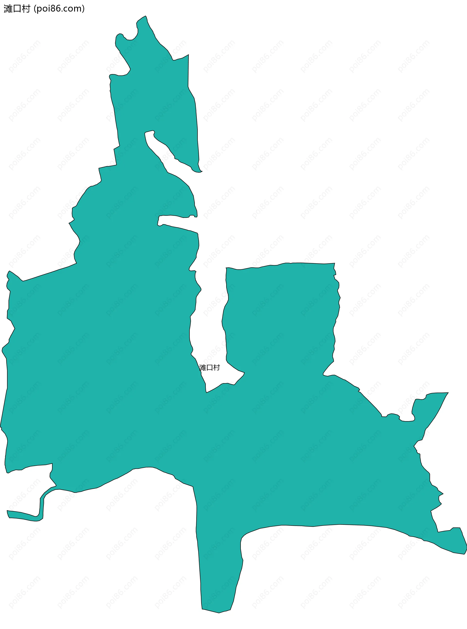 滩口村边界地图