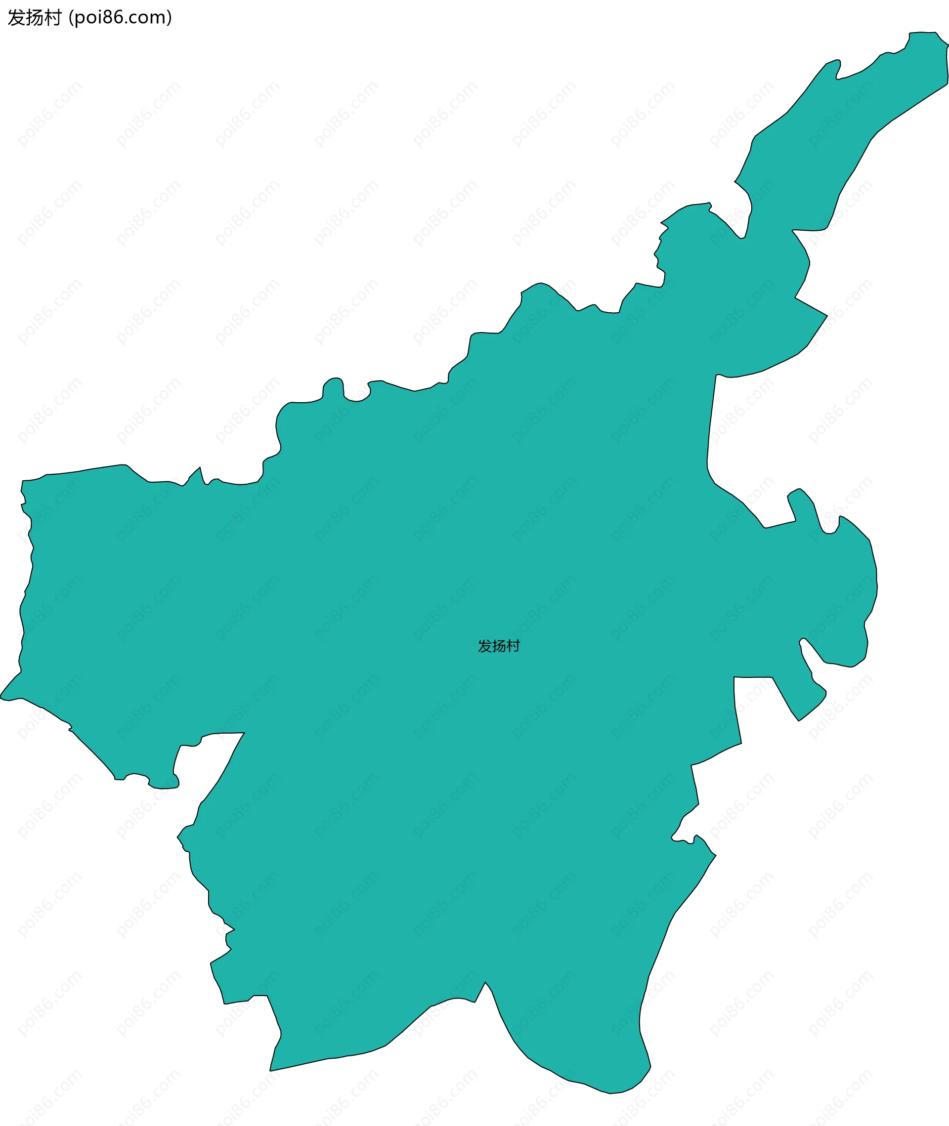 发扬村边界地图