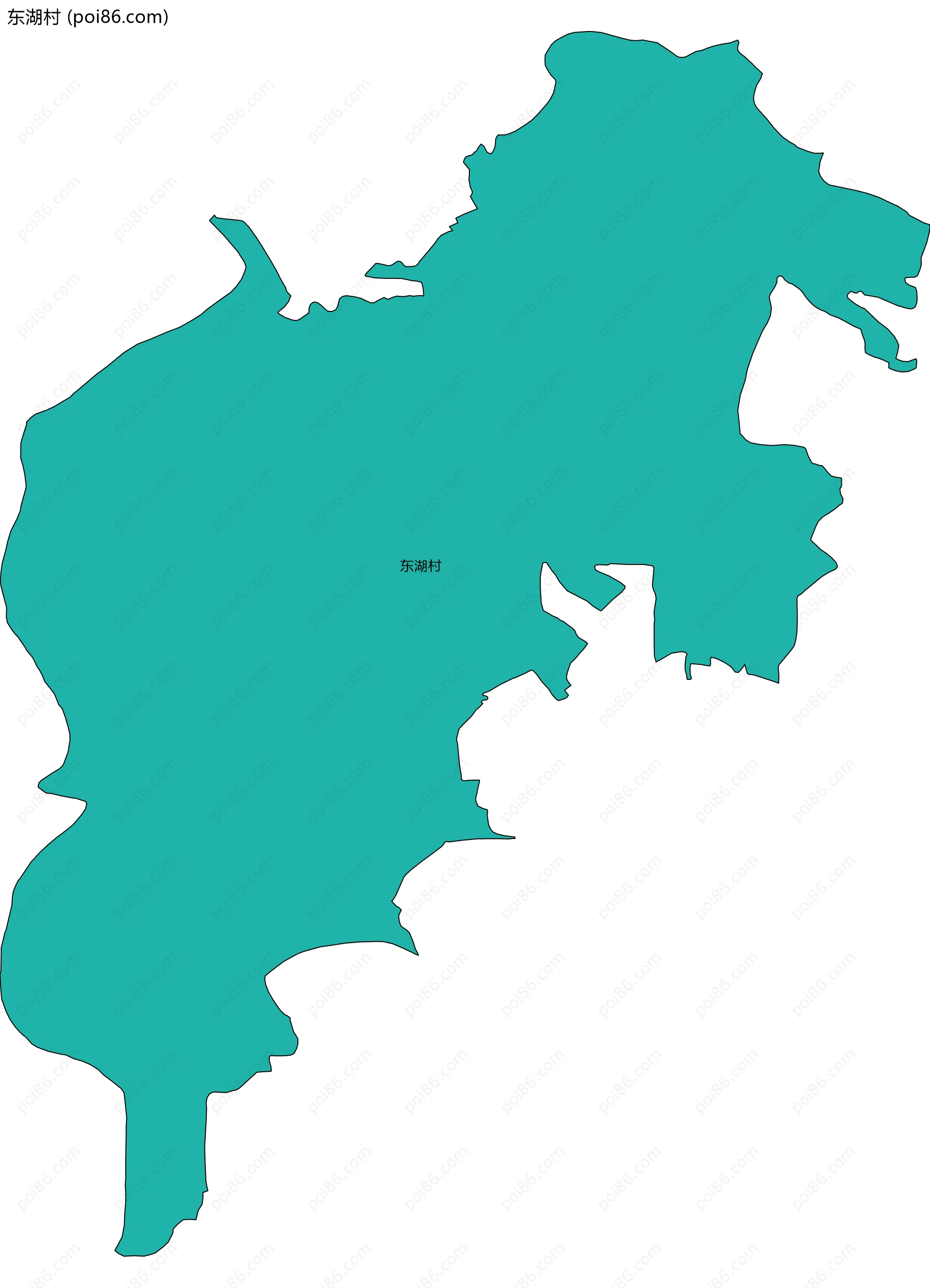 东湖村边界地图