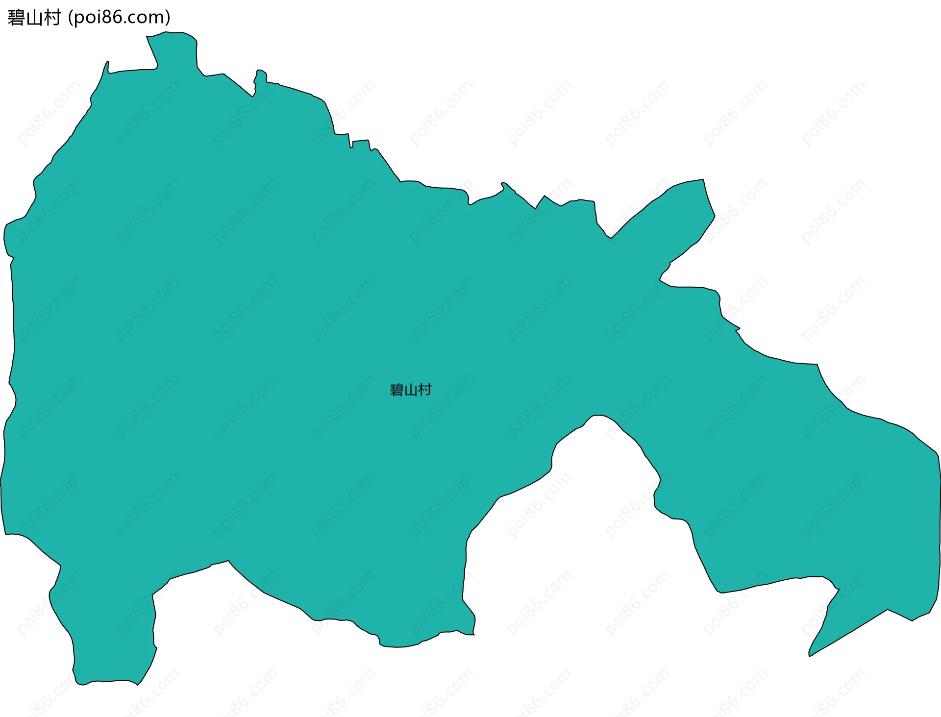 碧山村边界地图