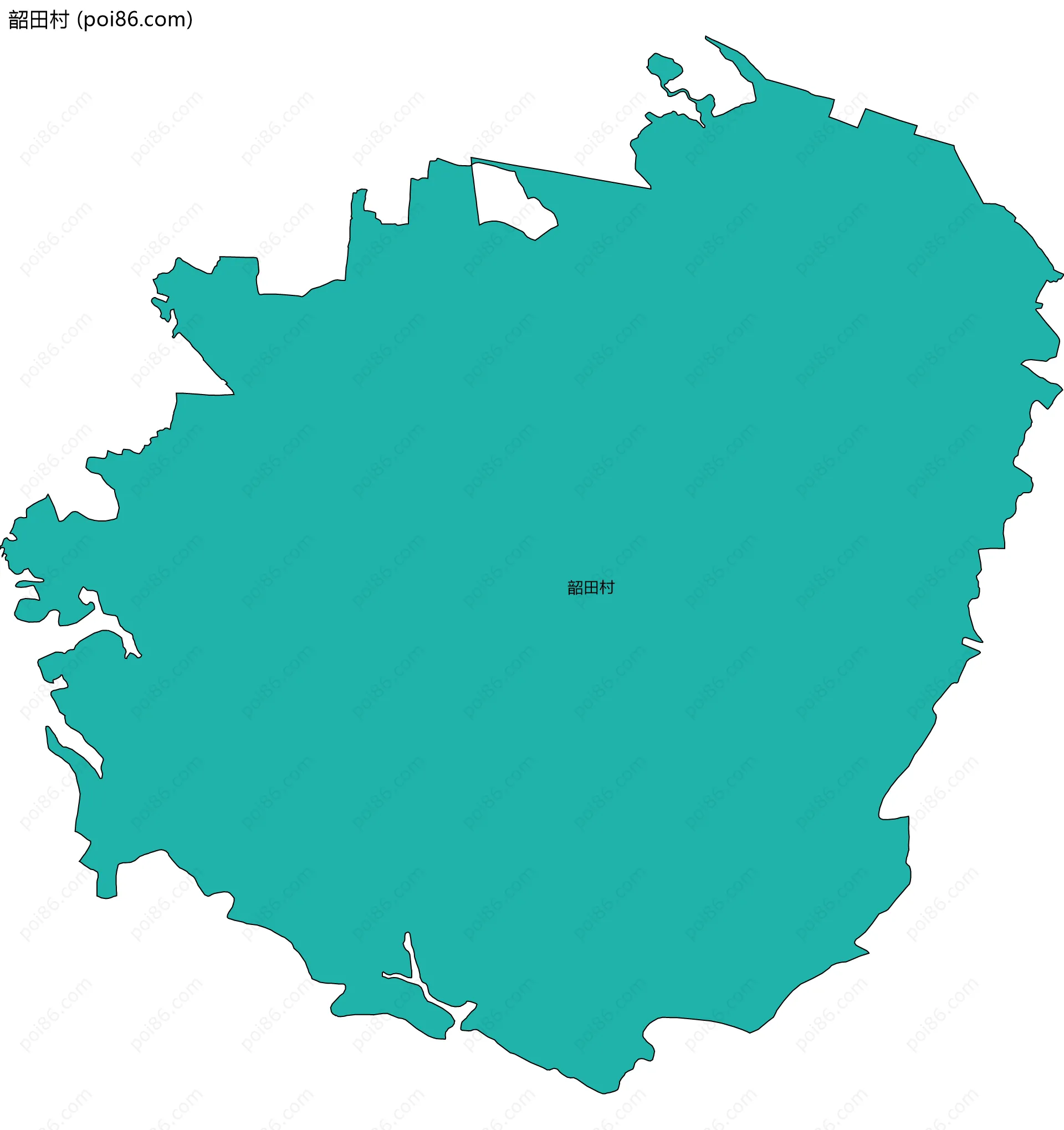 韶田村边界地图