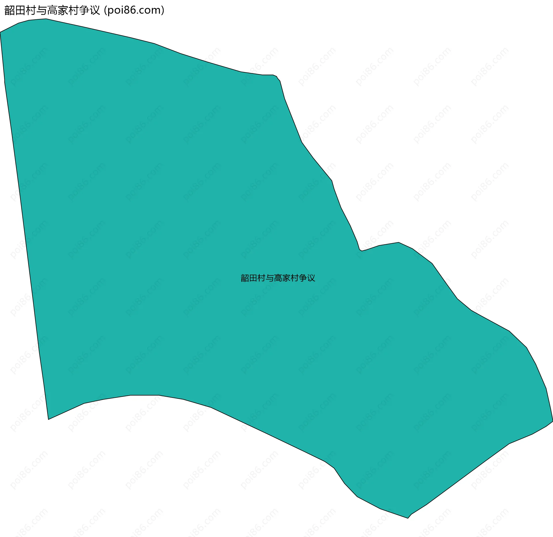 韶田村与高家村争议边界地图