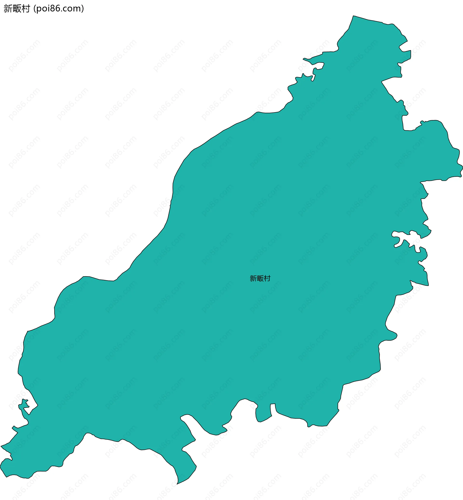 新畈村边界地图