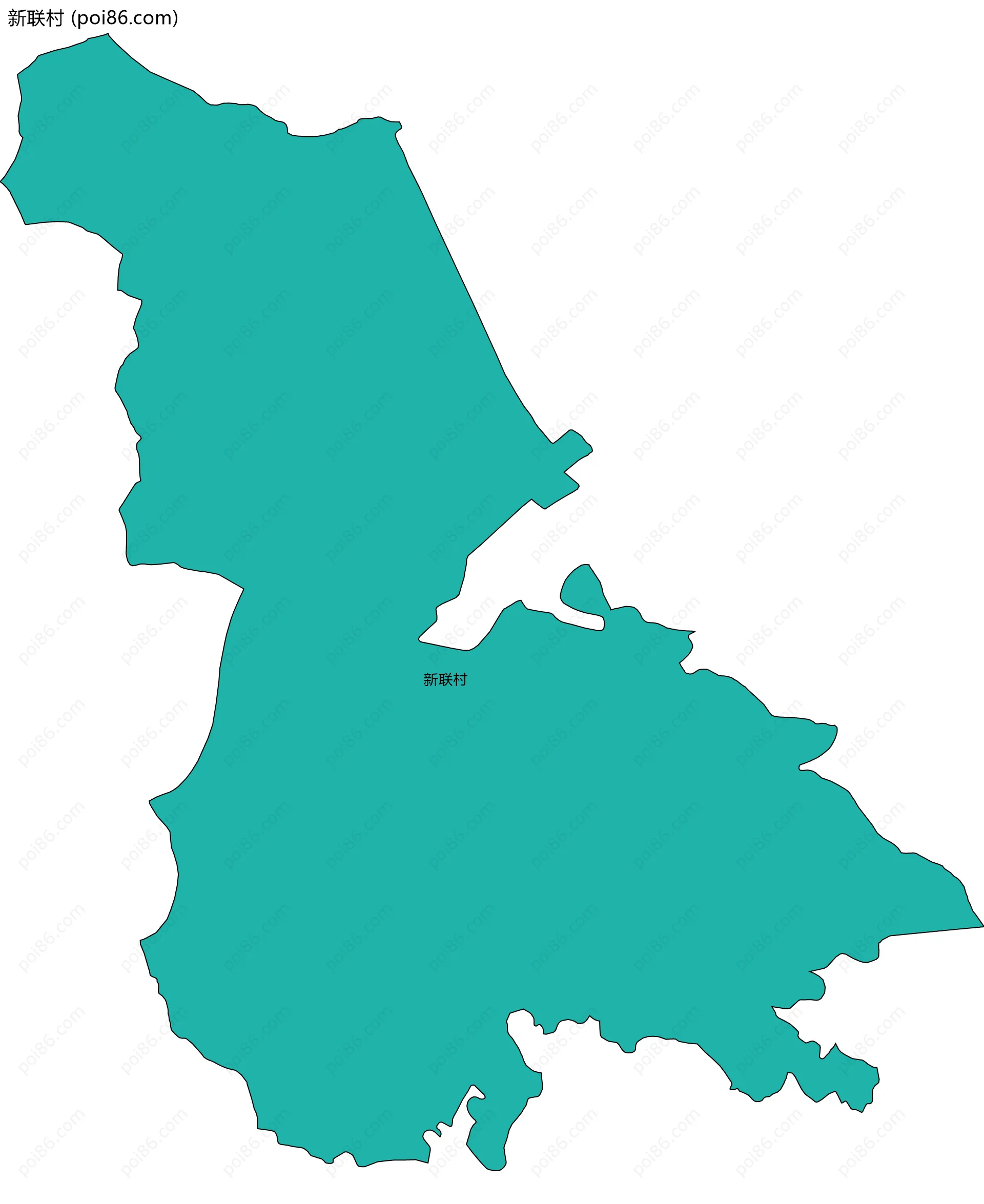 新联村边界地图