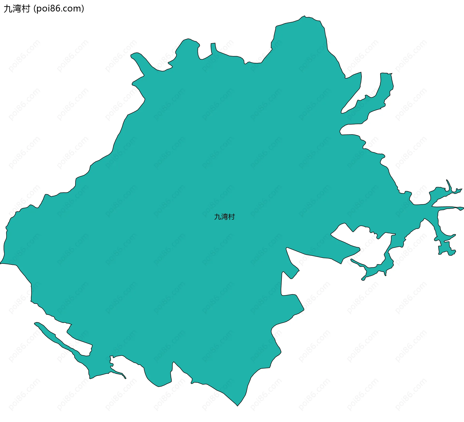 九湾村边界地图