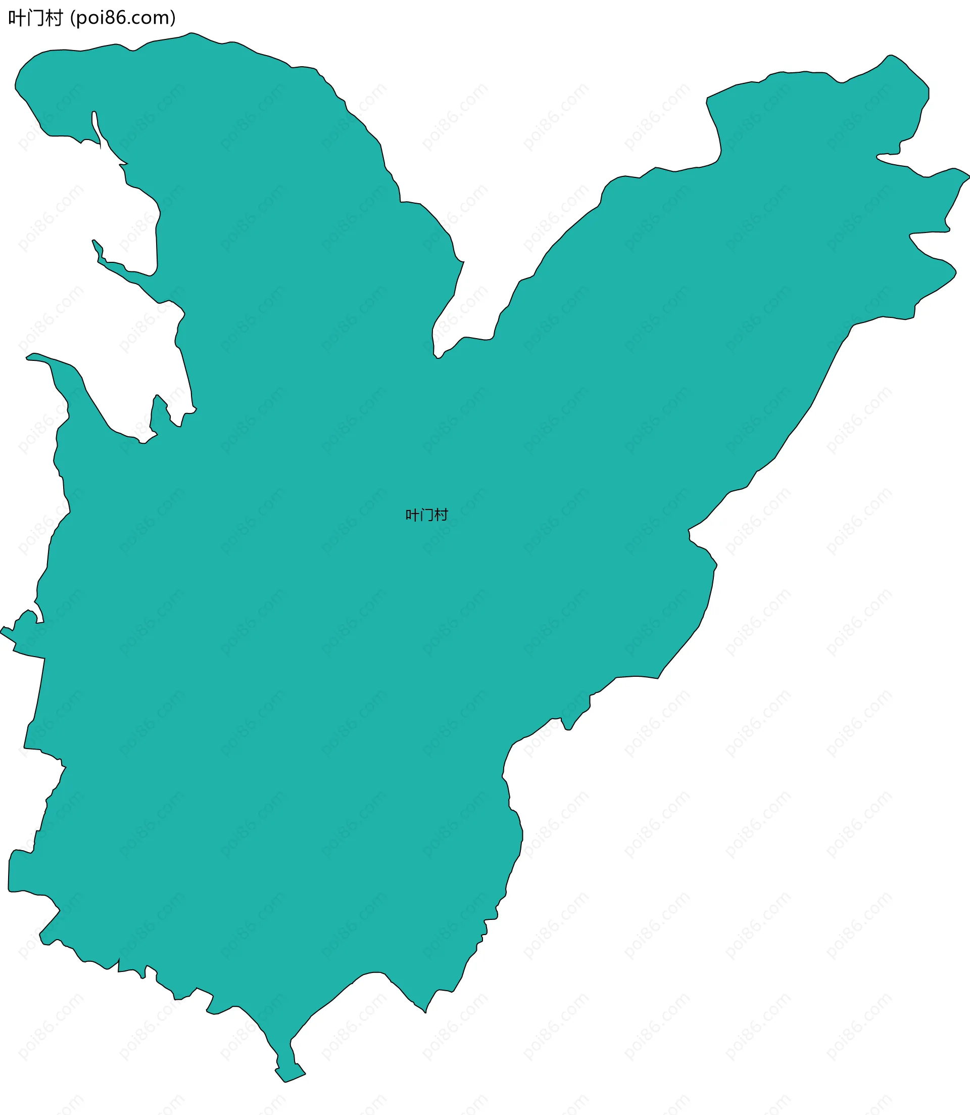 叶门村边界地图