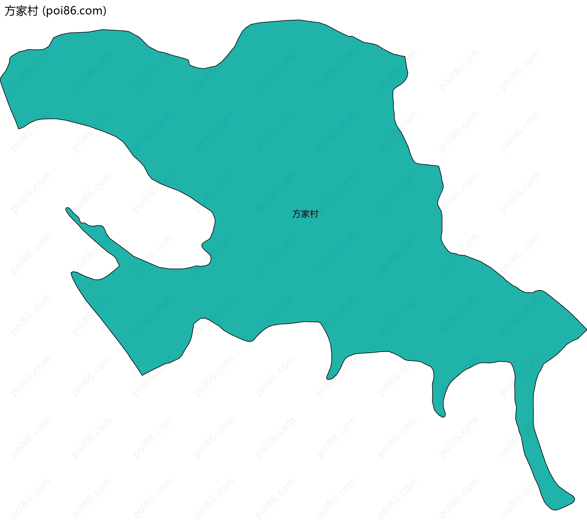 方家村边界地图