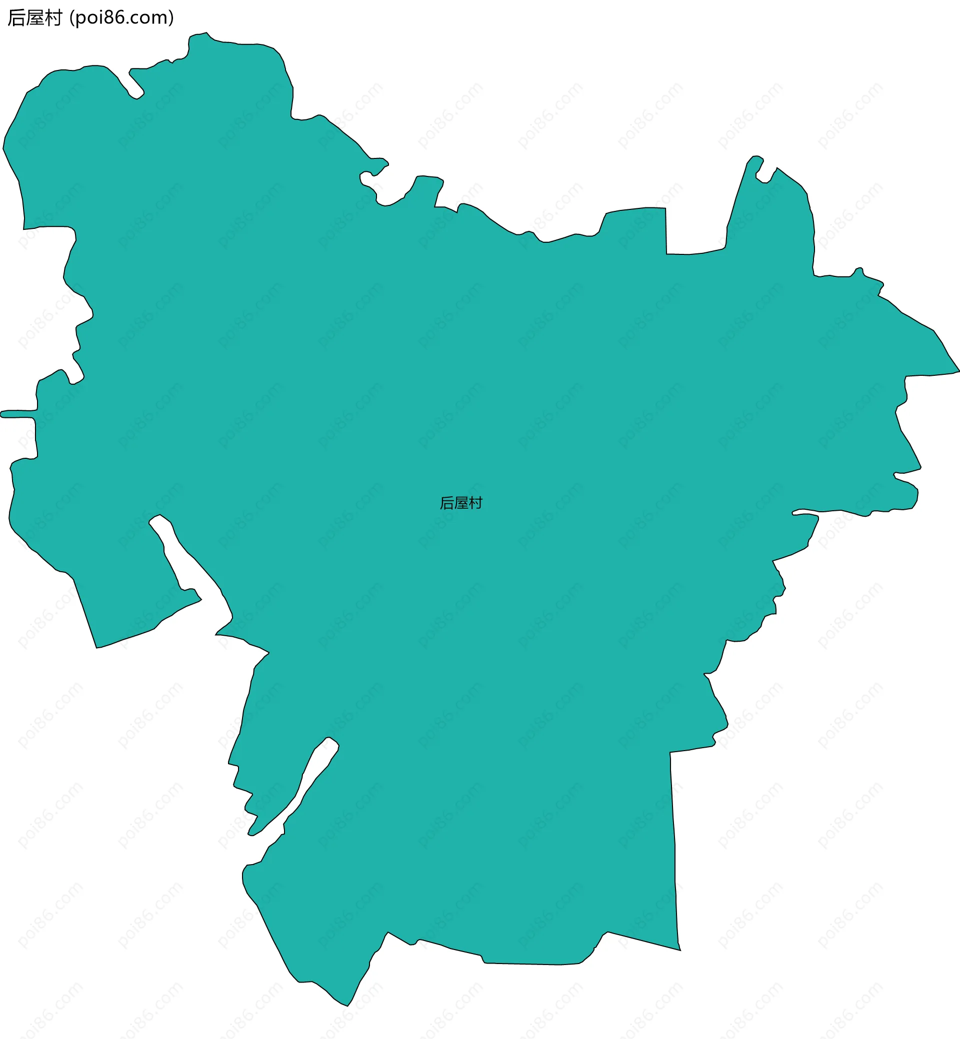 后屋村边界地图