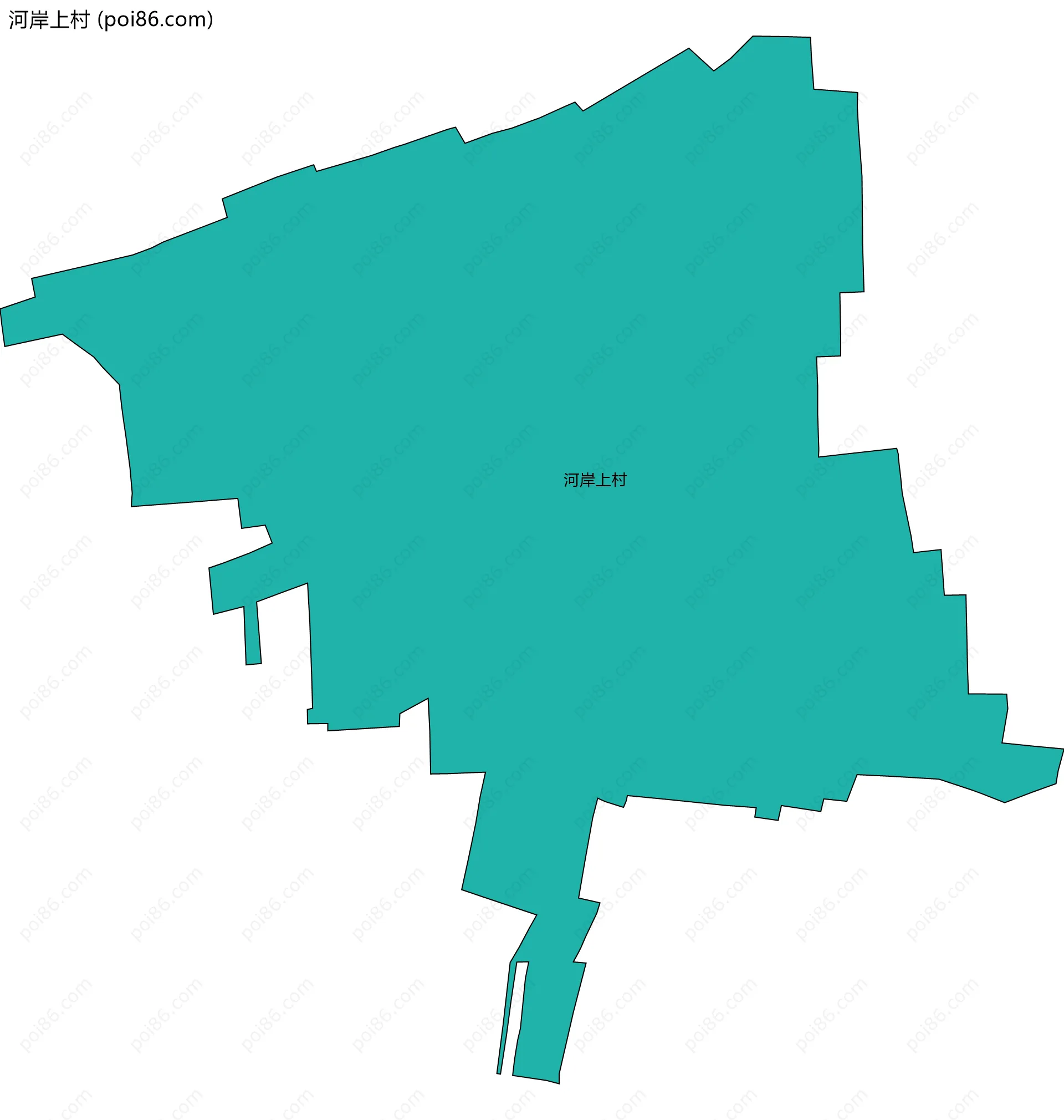 河岸上村边界地图