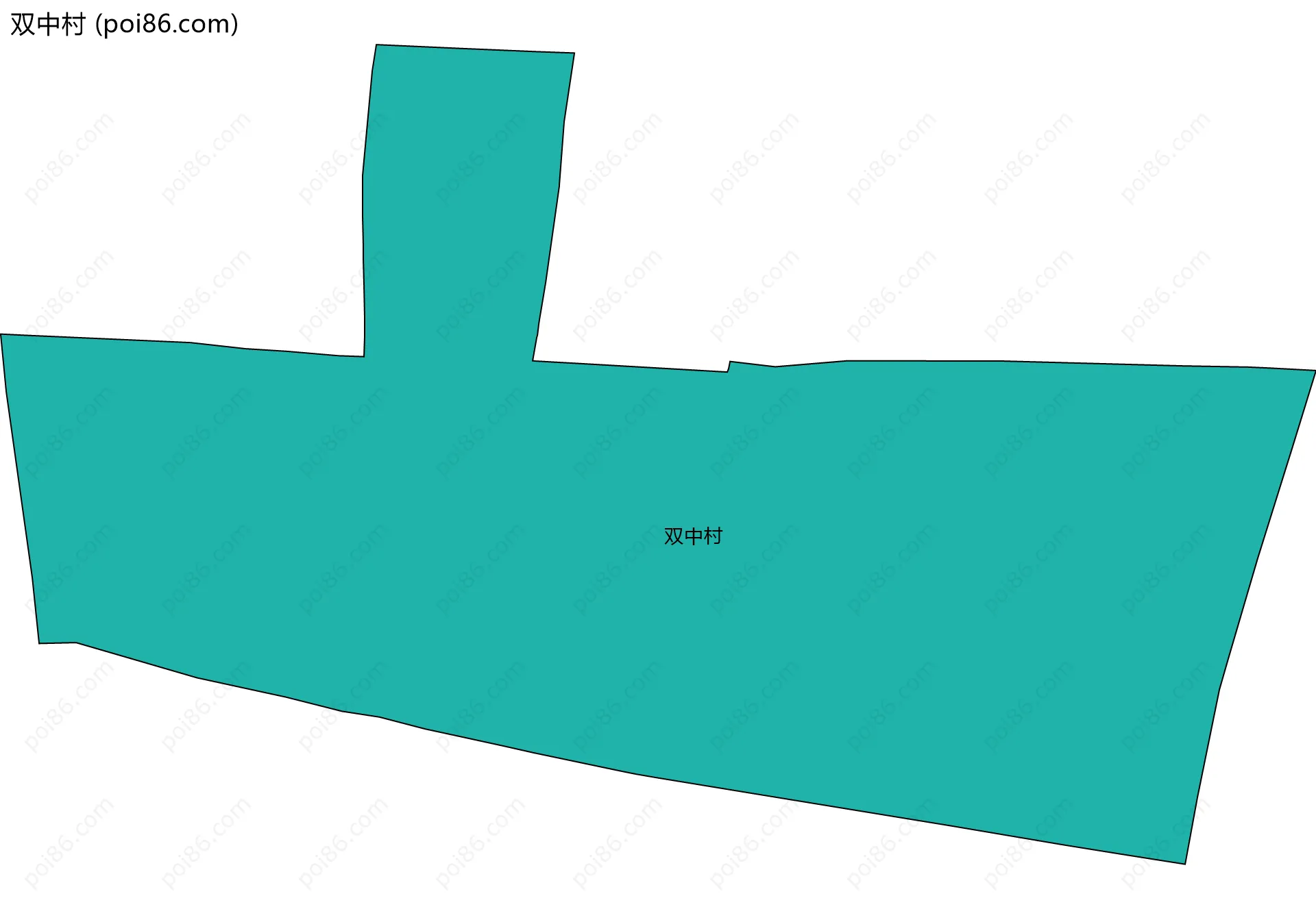 双中村边界地图
