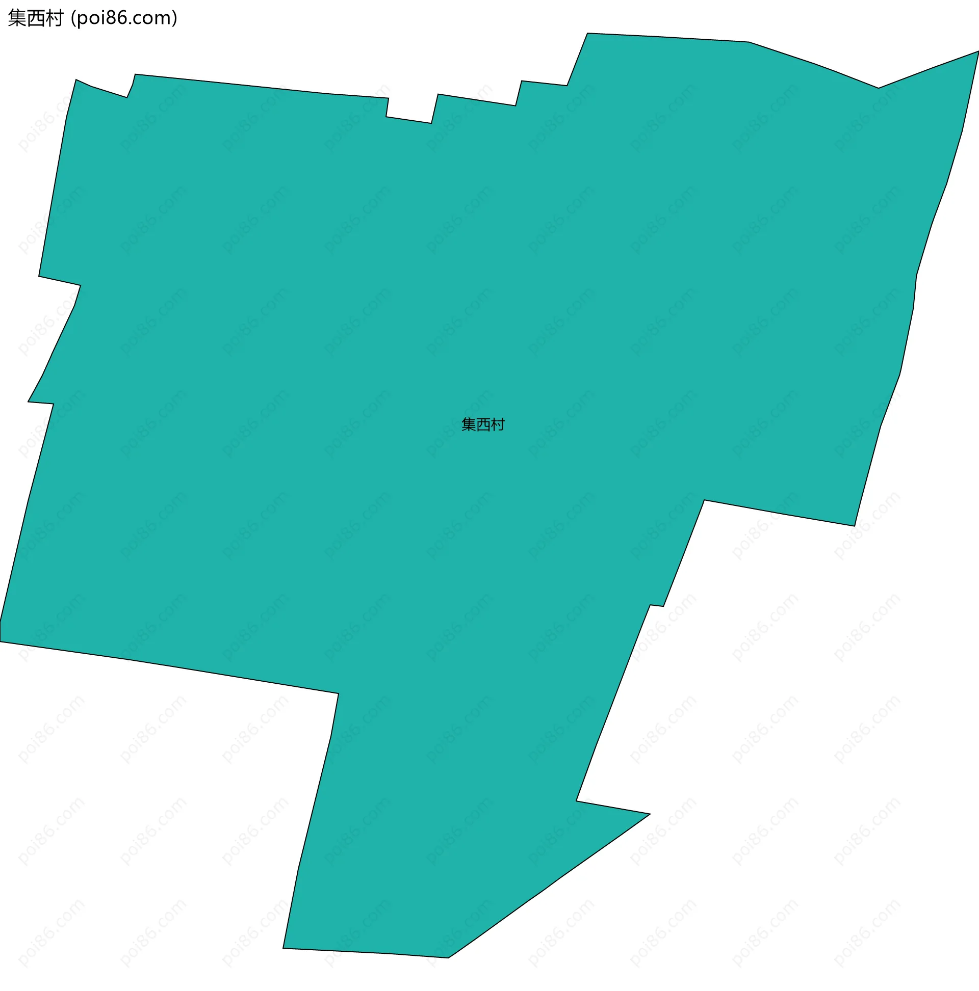 集西村边界地图