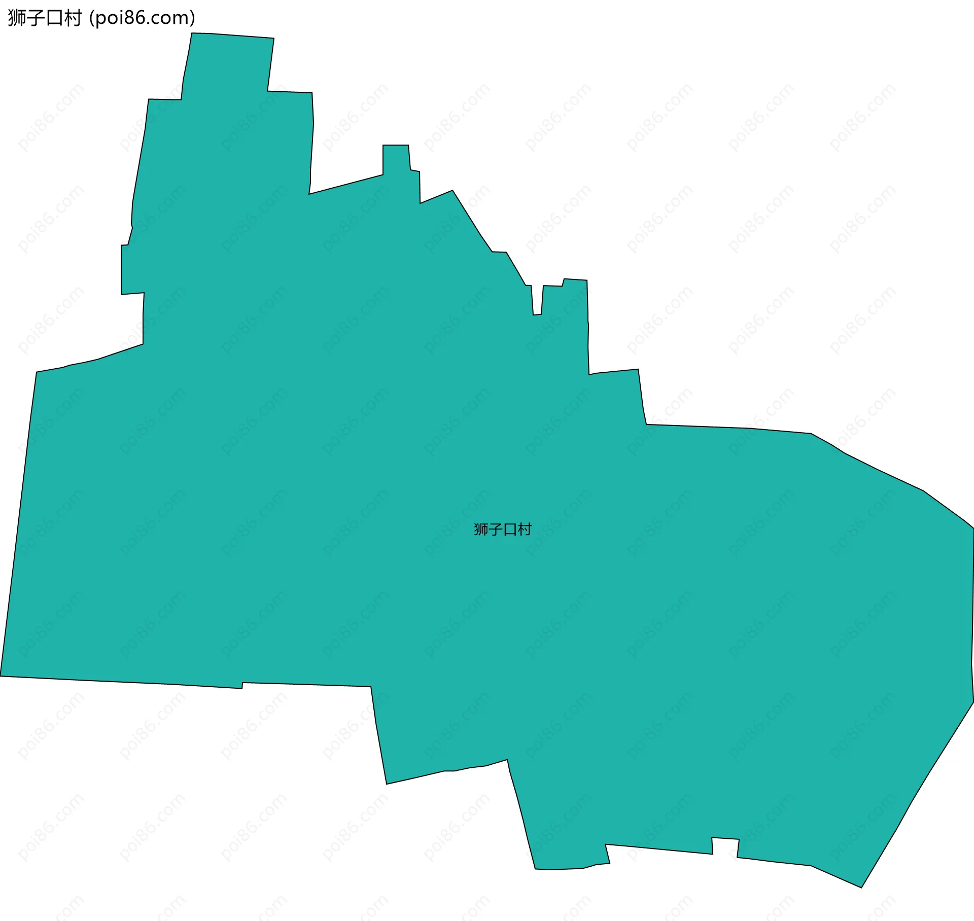 狮子口村边界地图