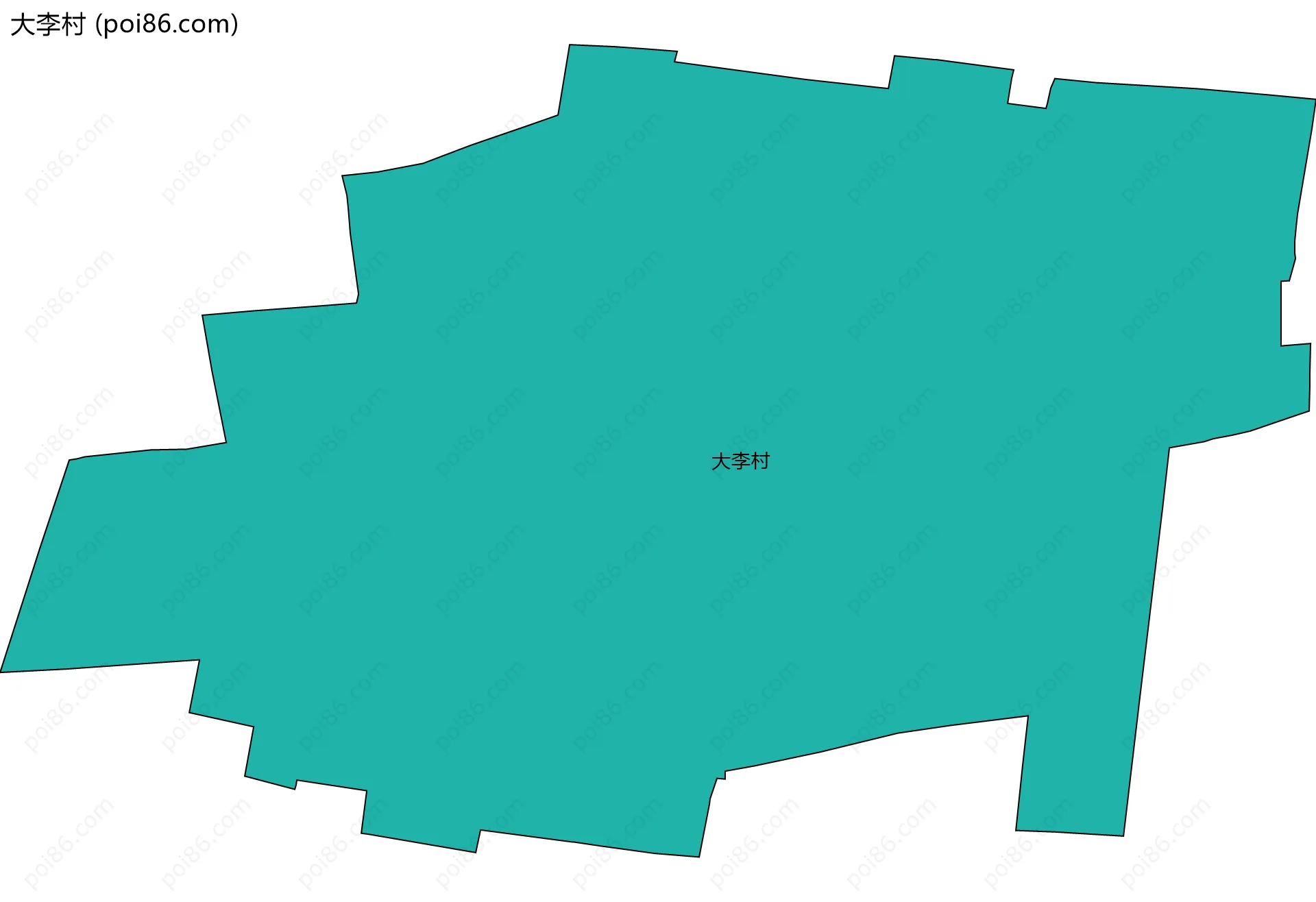 大李村边界地图