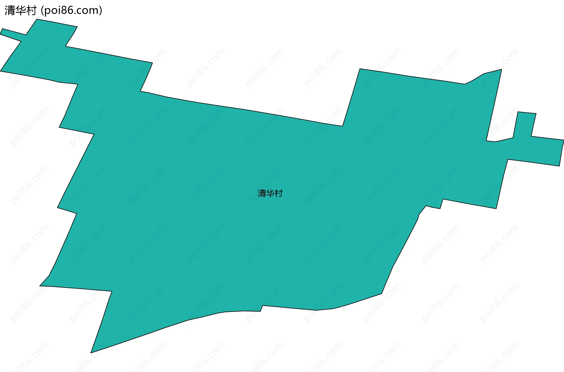 清华村边界地图