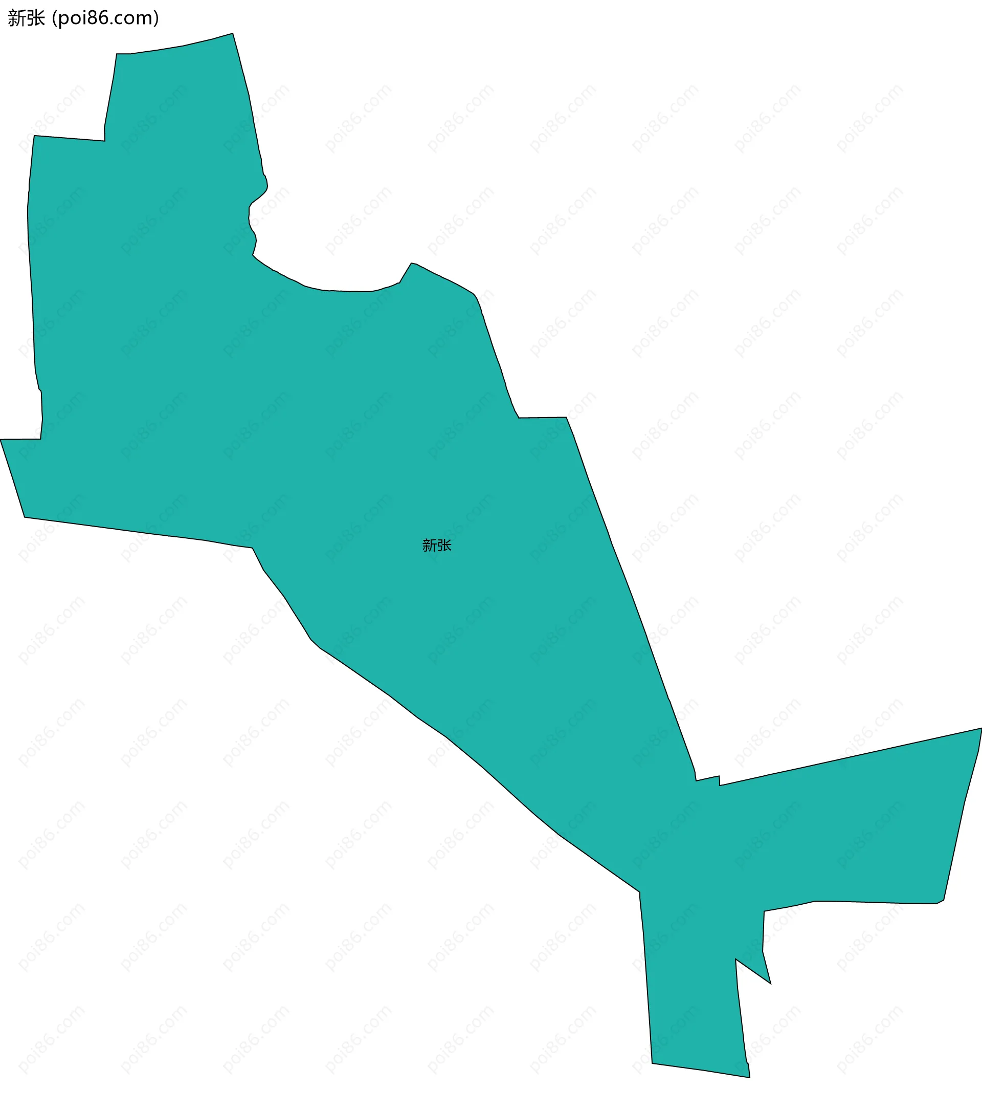 新张边界地图