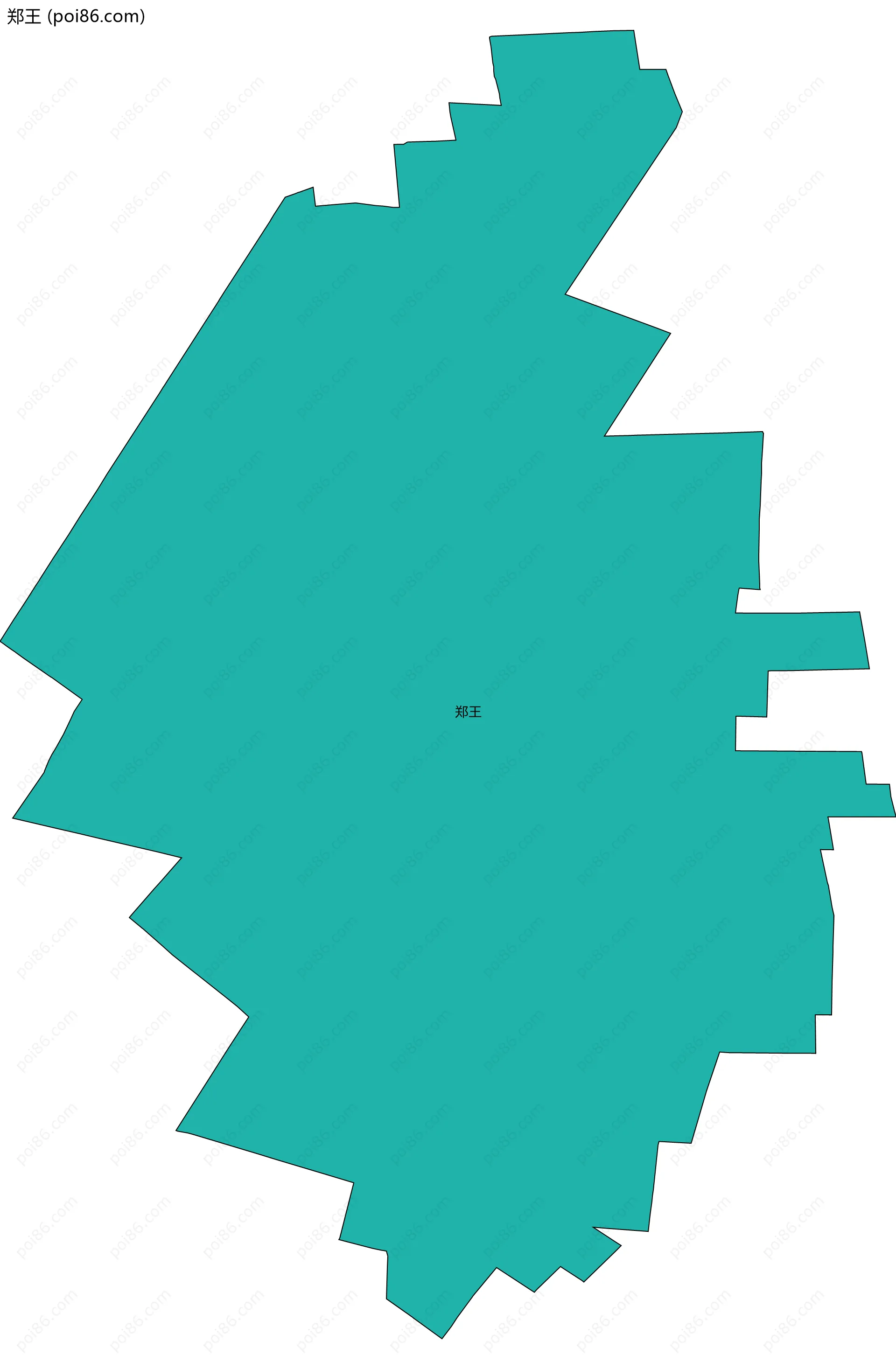 郑王边界地图