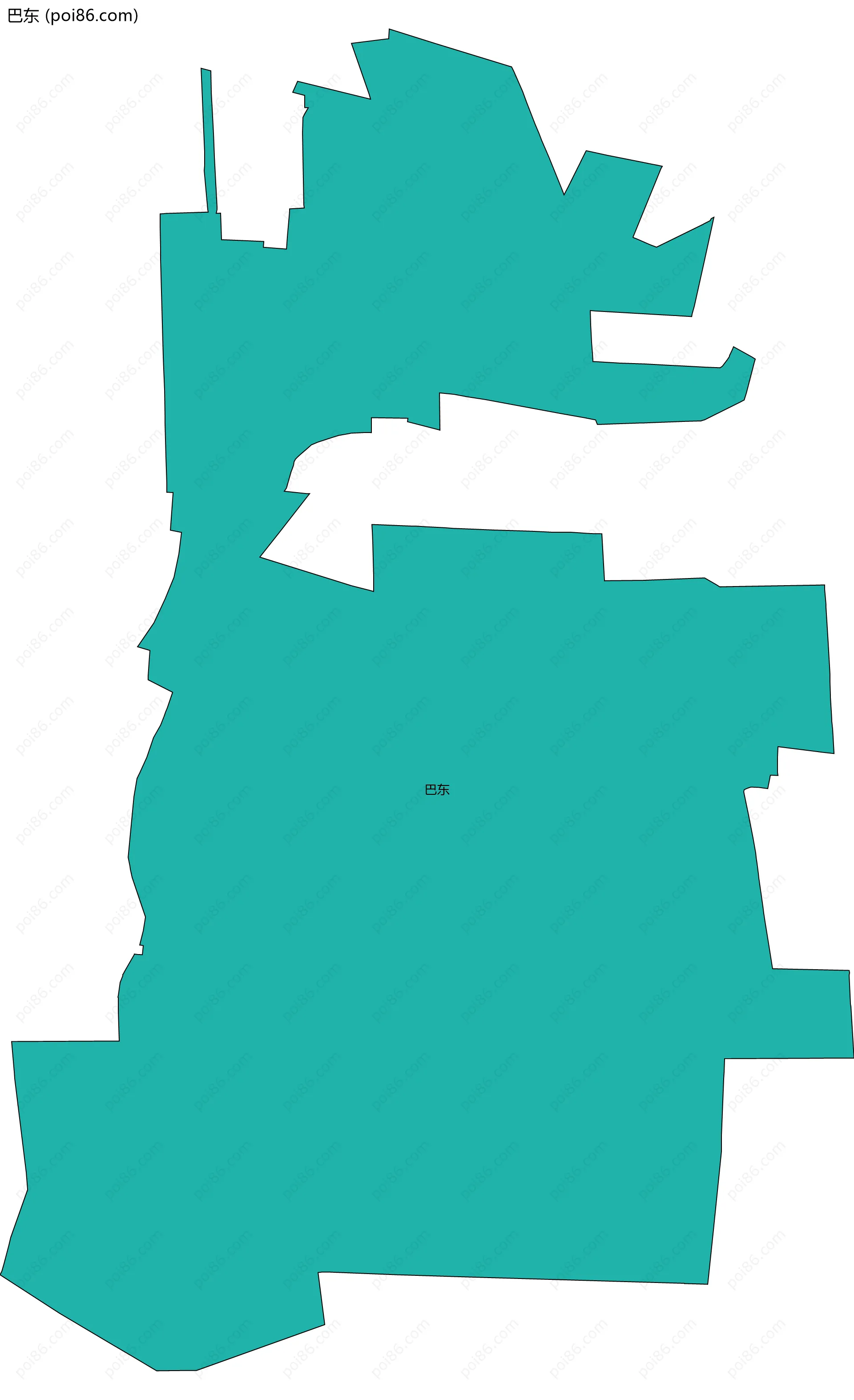巴东边界地图