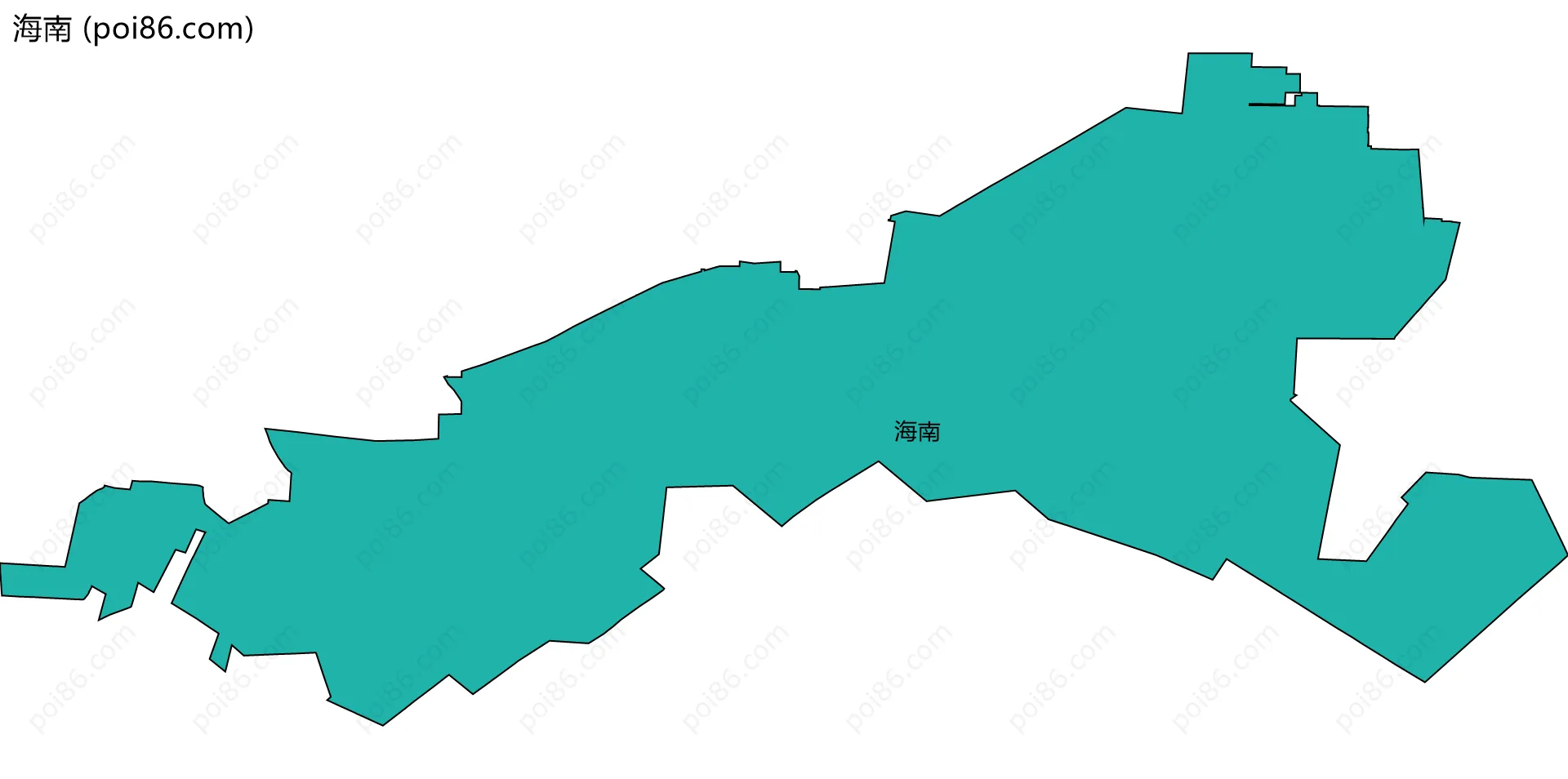 海南边界地图
