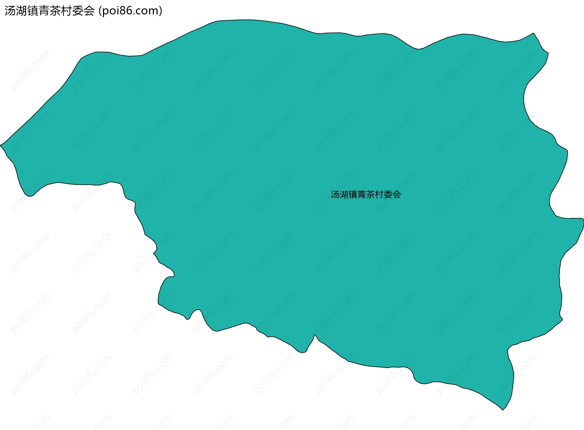 汤湖镇青茶村委会边界地图