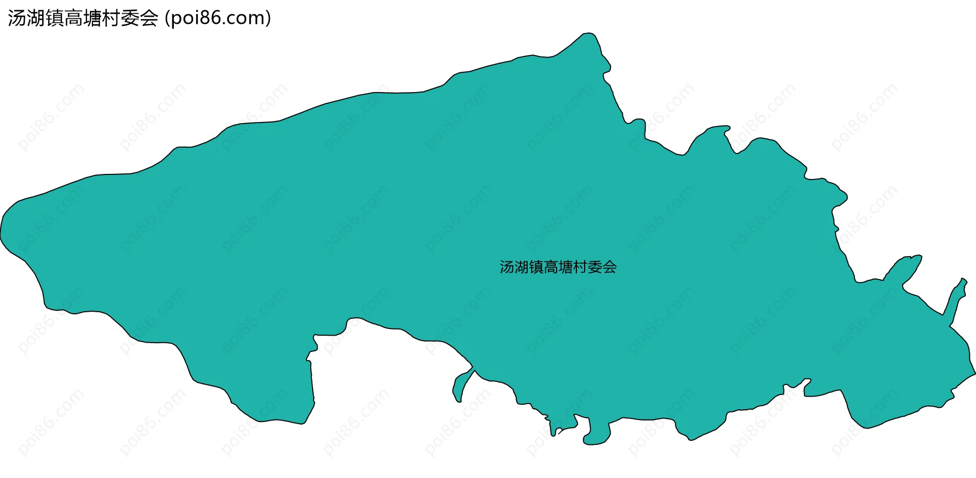 汤湖镇高塘村委会边界地图