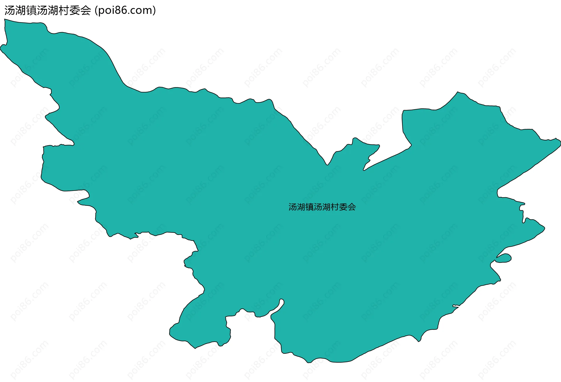 汤湖镇汤湖村委会边界地图