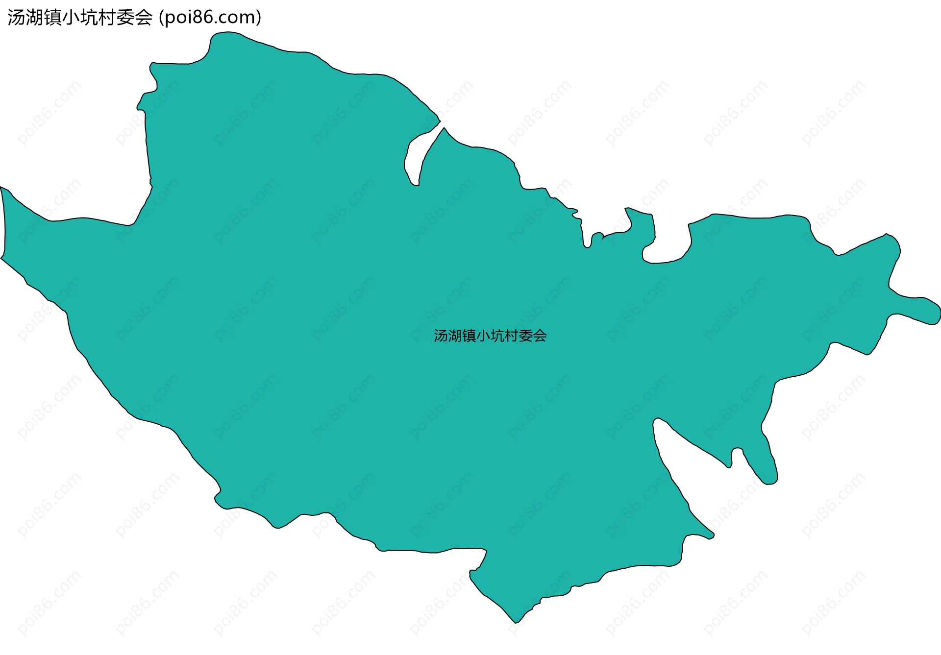 汤湖镇小坑村委会边界地图