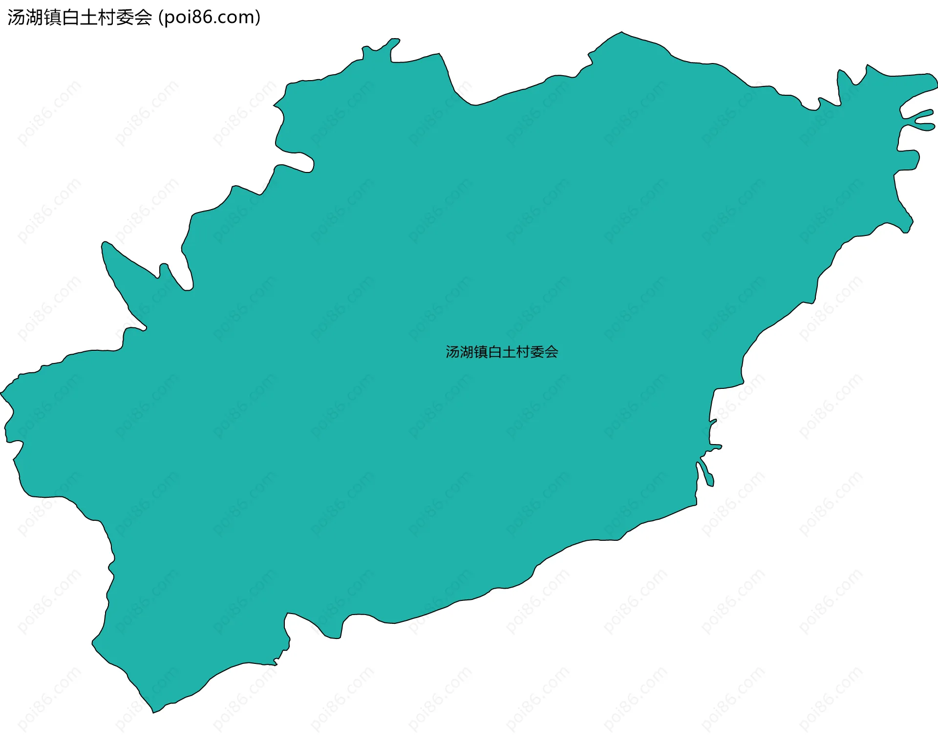 汤湖镇白土村委会边界地图