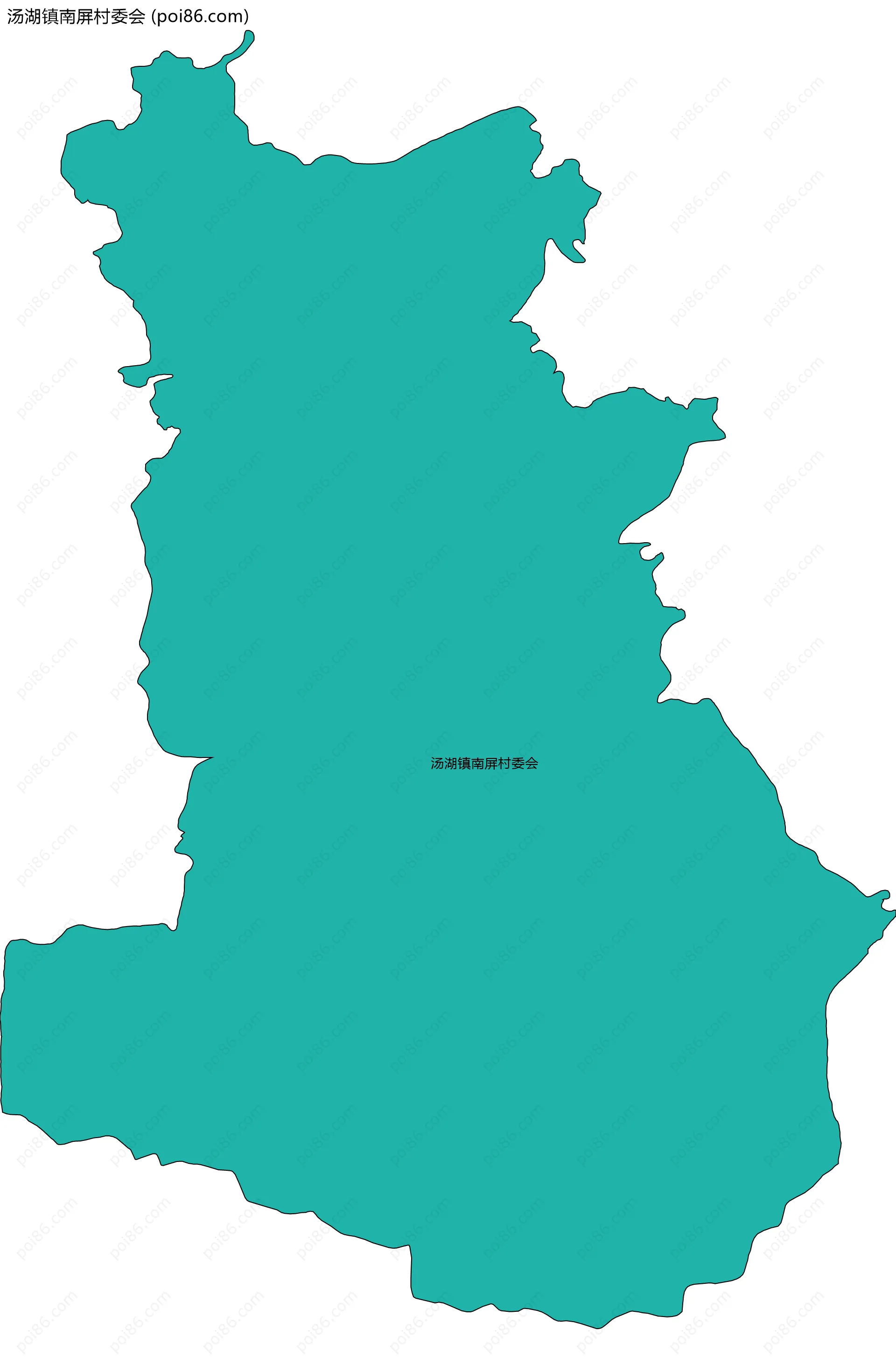 汤湖镇南屏村委会边界地图