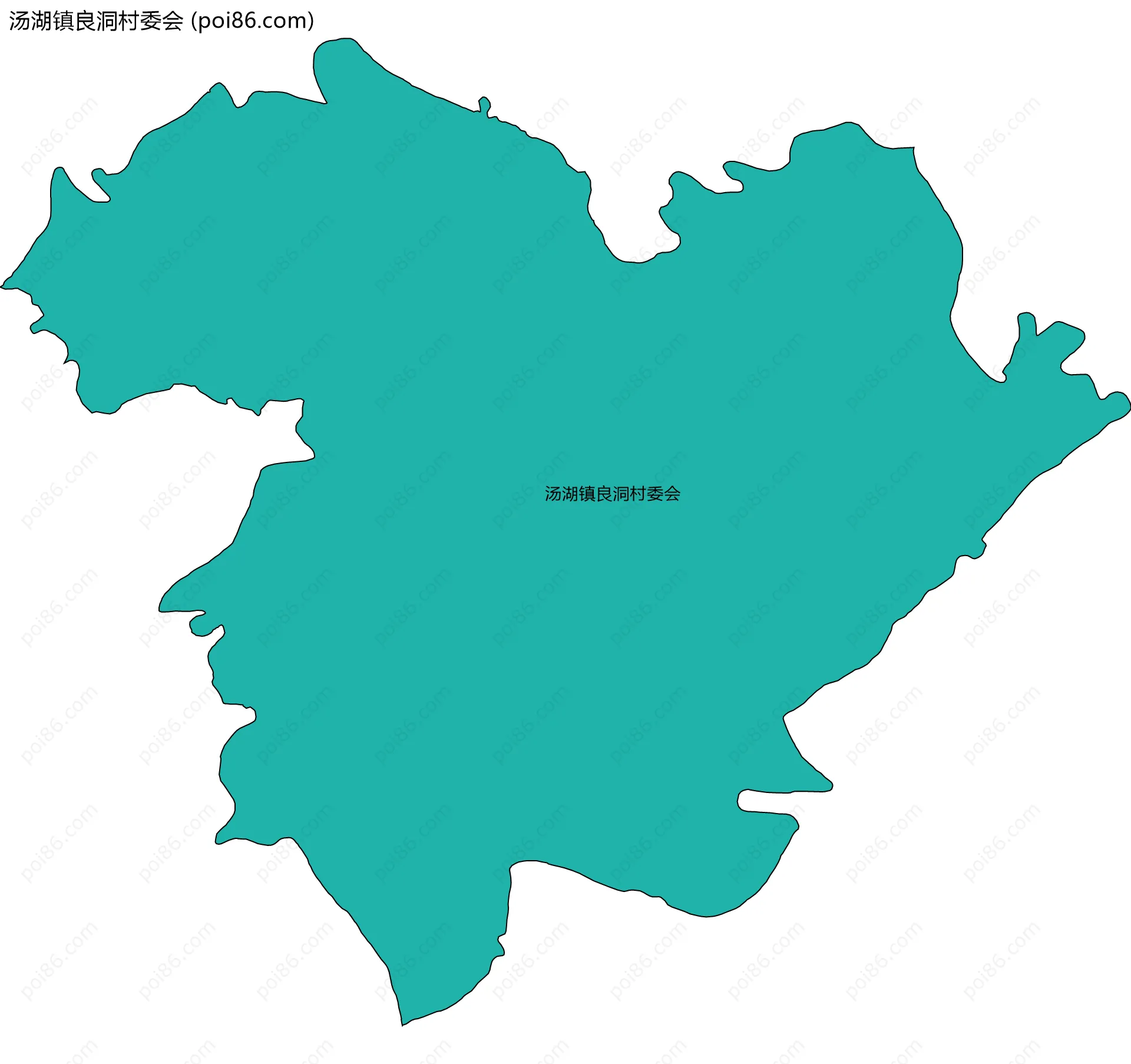 汤湖镇良洞村委会边界地图