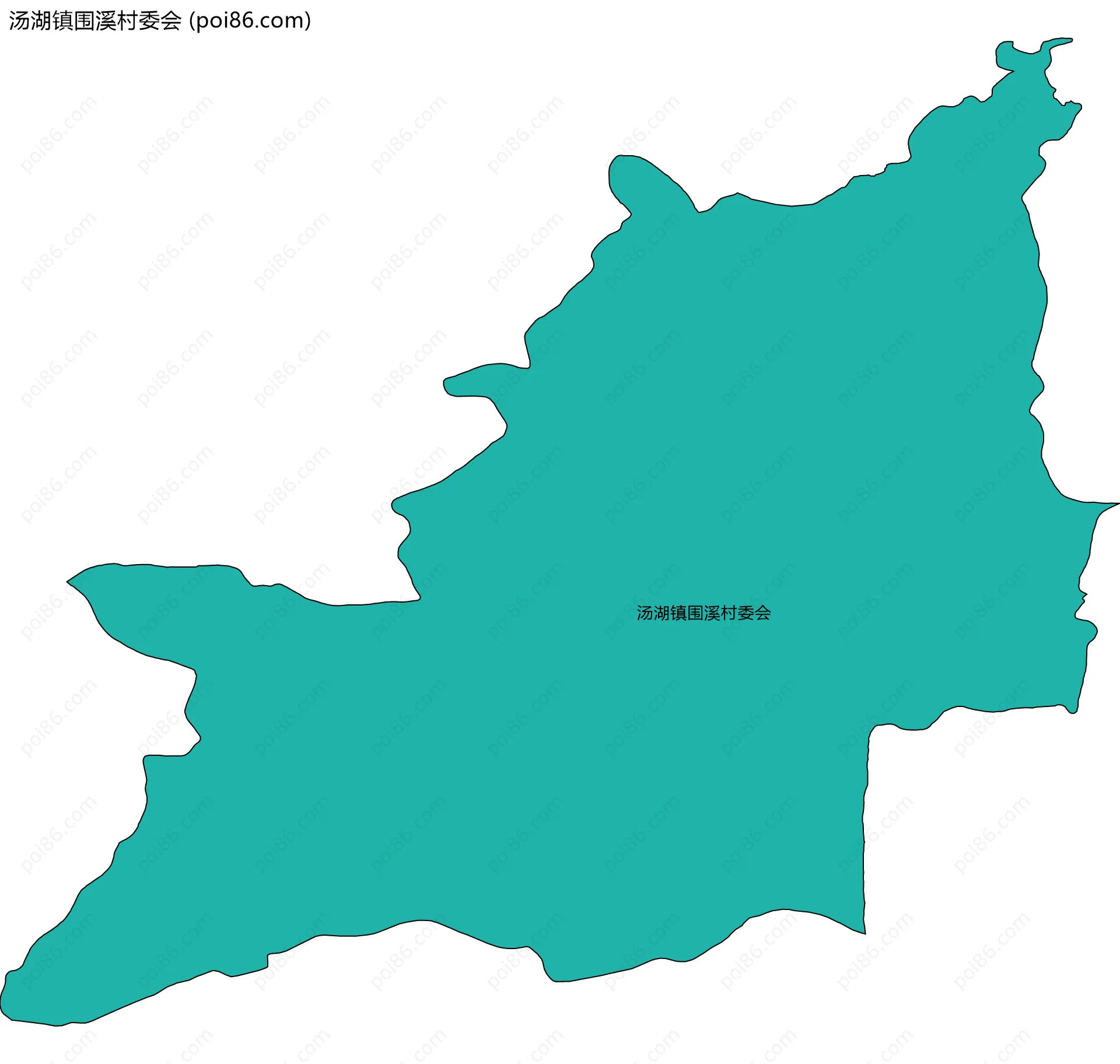 汤湖镇围溪村委会边界地图