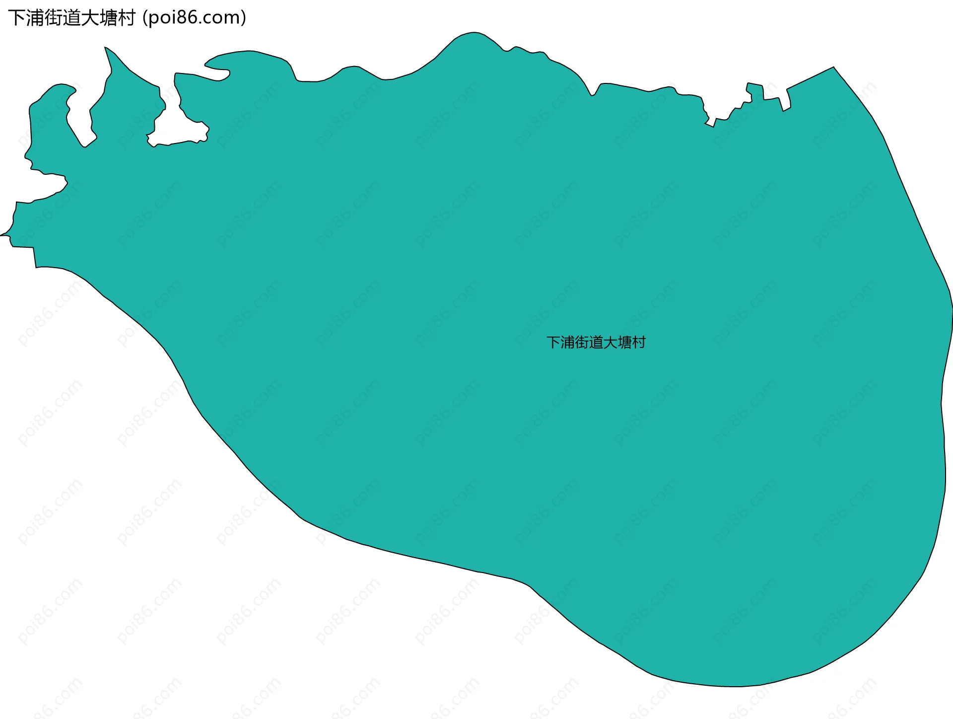 下浦街道大塘村边界地图
