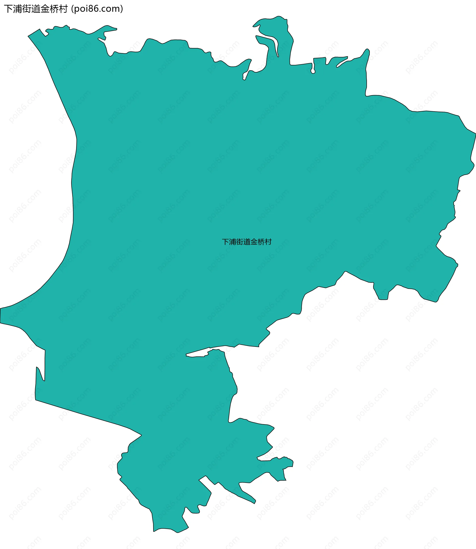 下浦街道金桥村边界地图