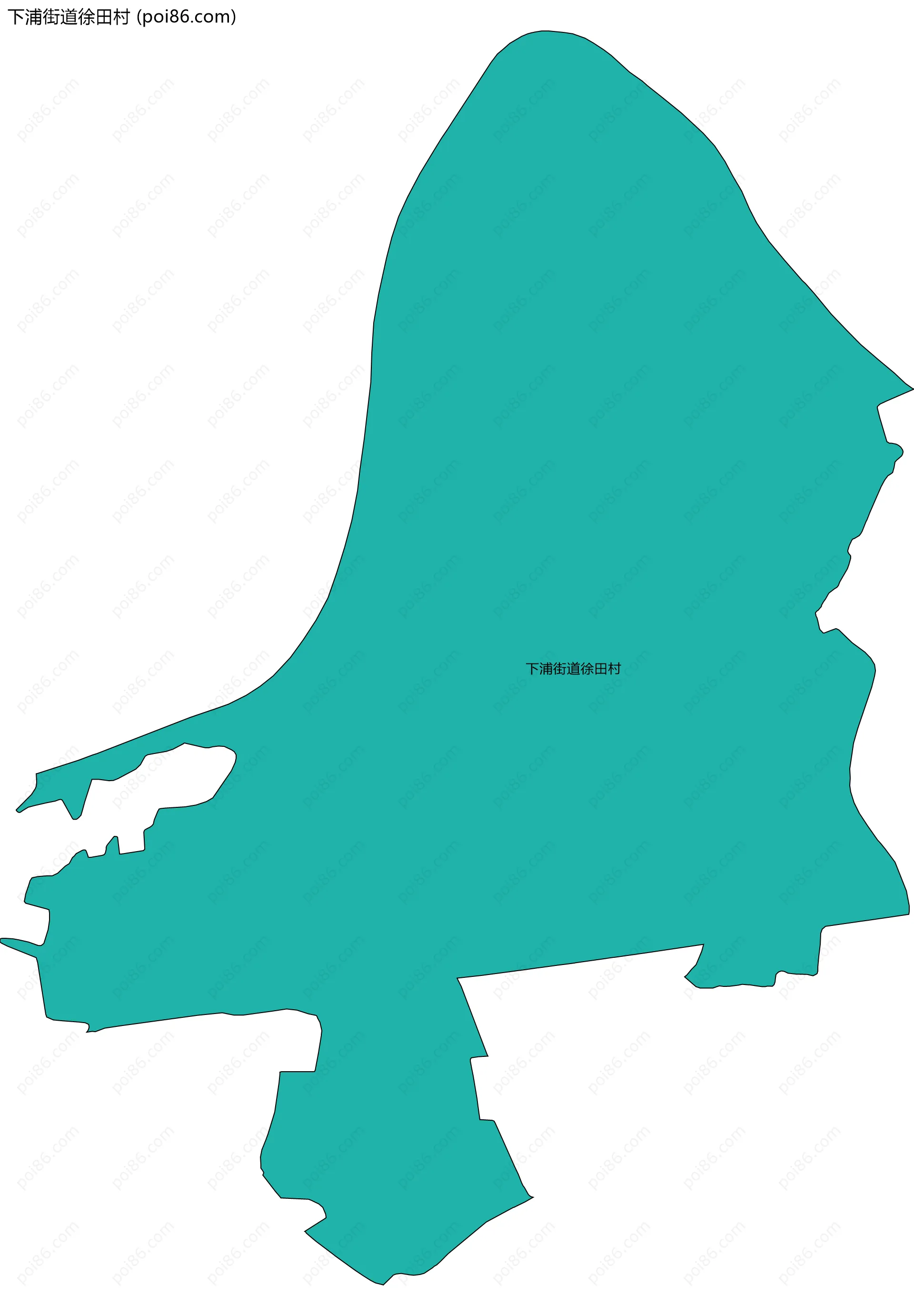 下浦街道徐田村边界地图